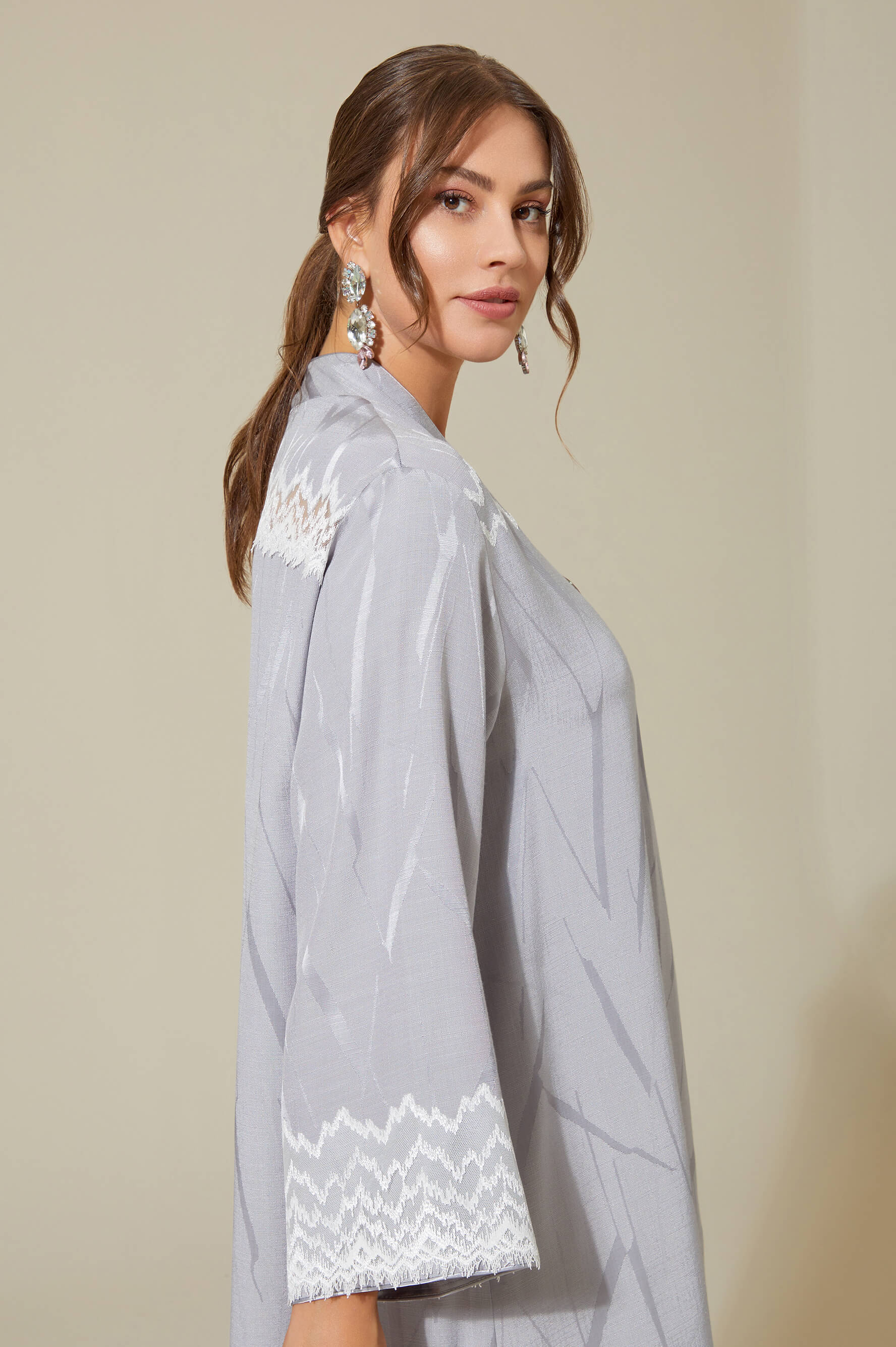 Eira - Long Zippered Dress - Grey