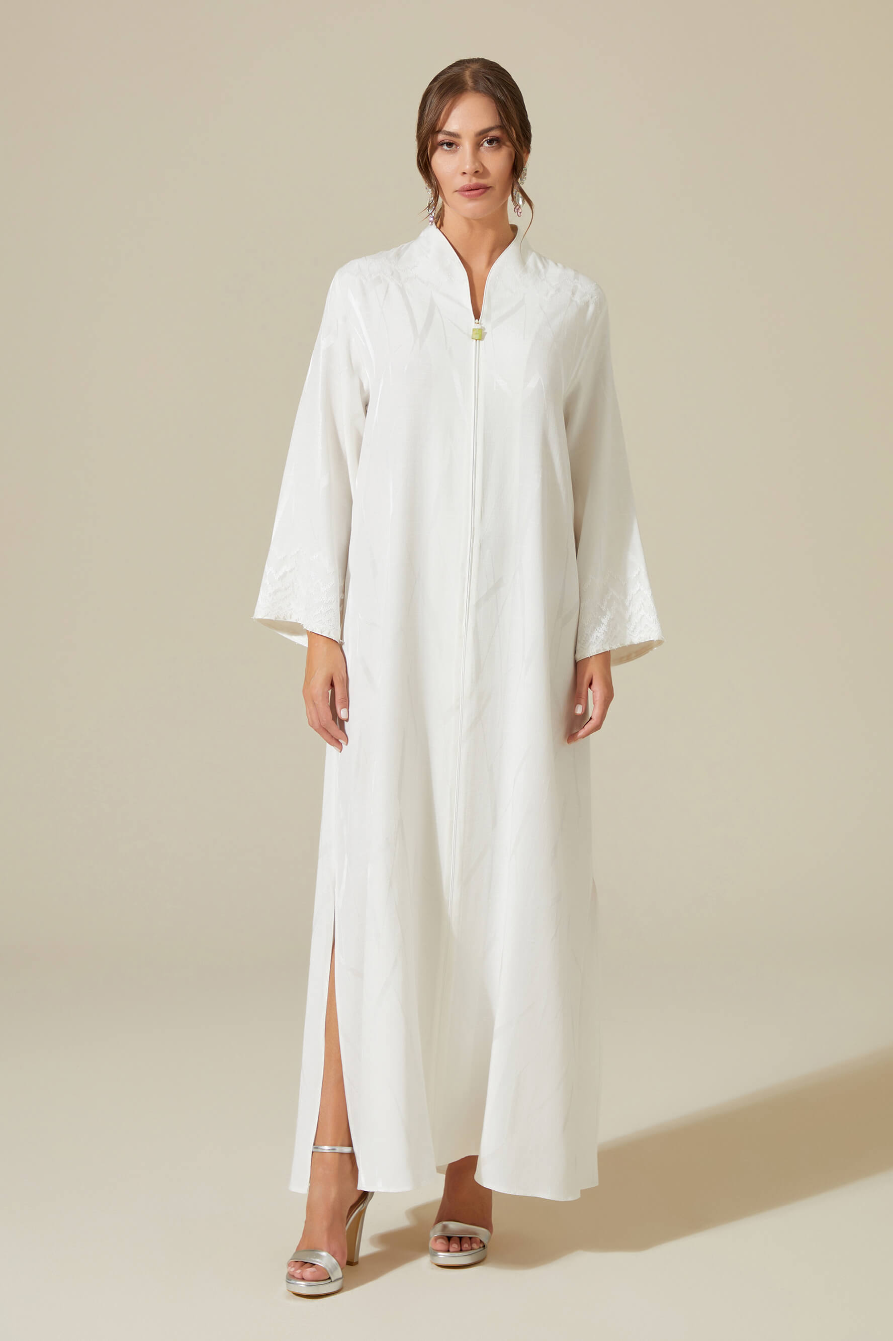 Eira - Long Zippered Dress - Off White