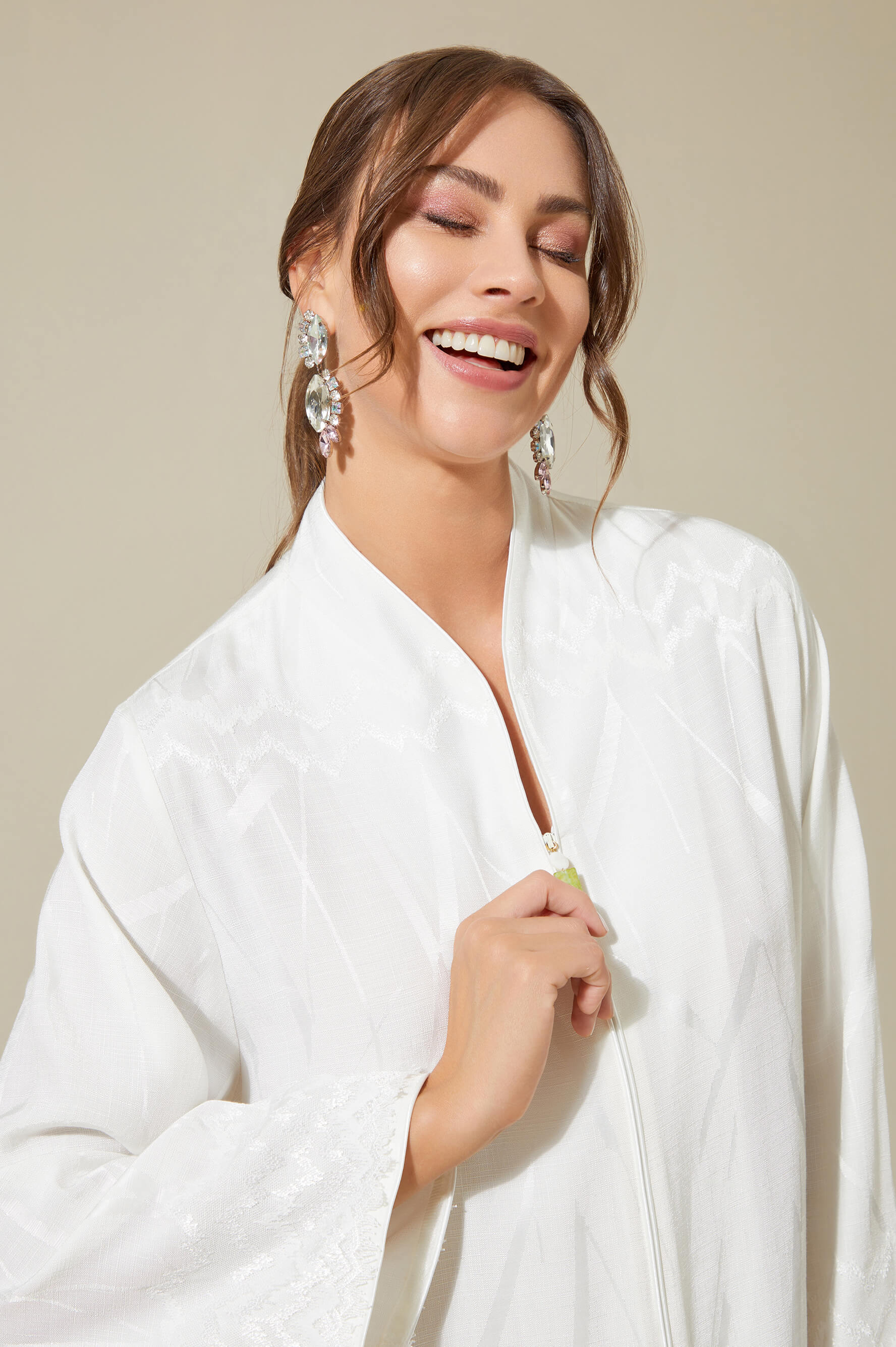 Eira - Long Zippered Dress - Off White