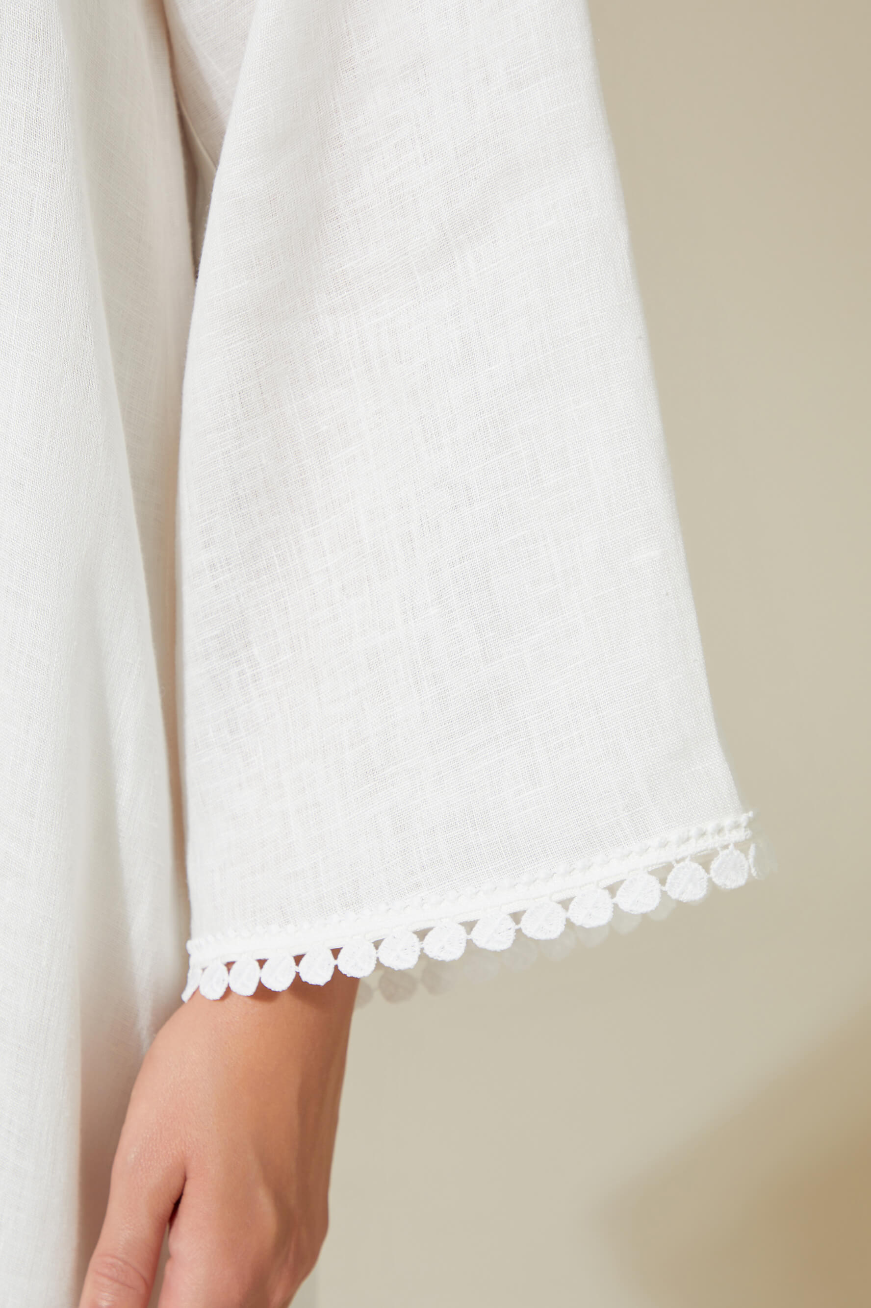 Lydia - Linen Long Zippered Dress - Off White