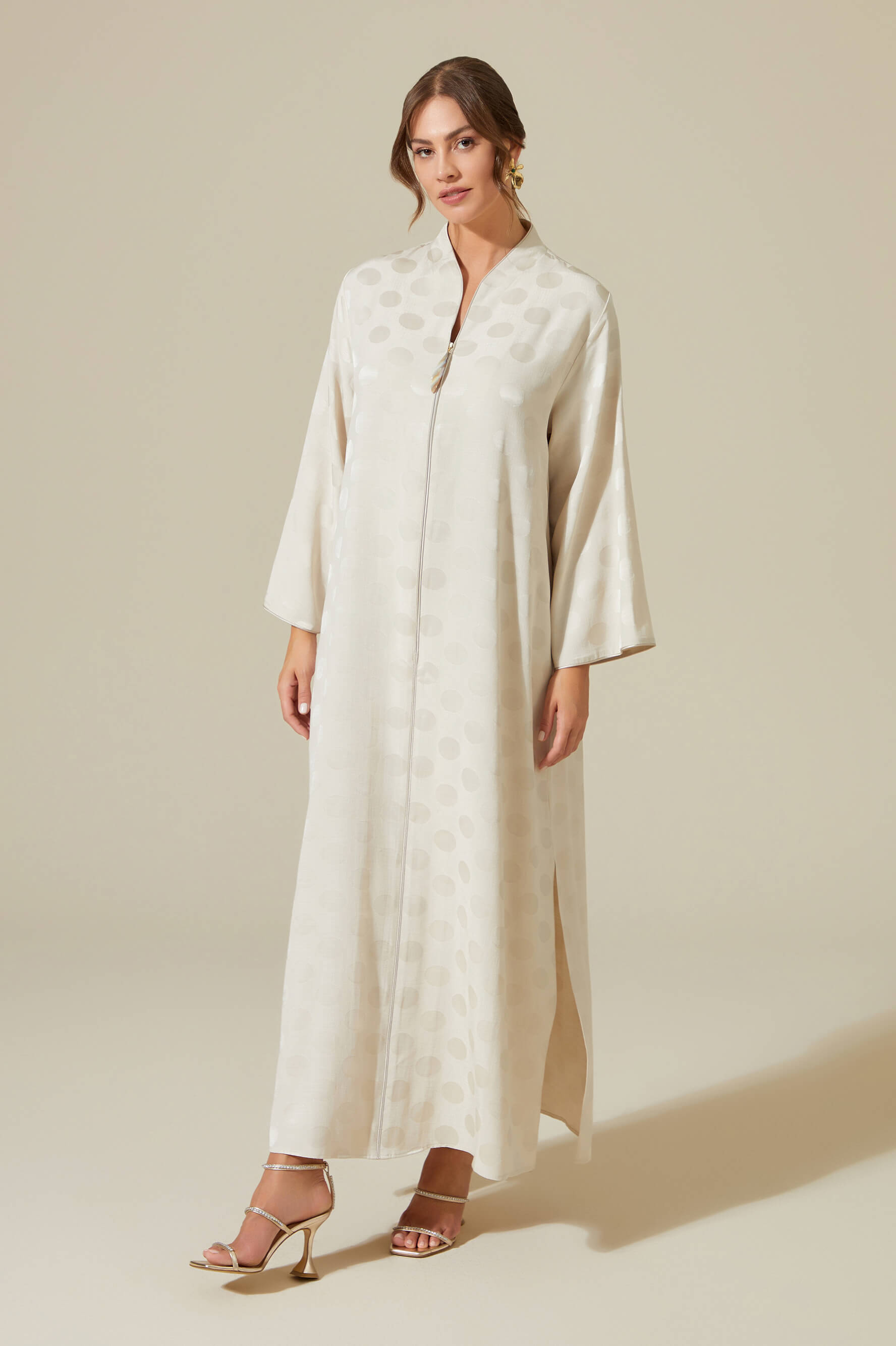 Luv the Petite Zippered Dress Beige