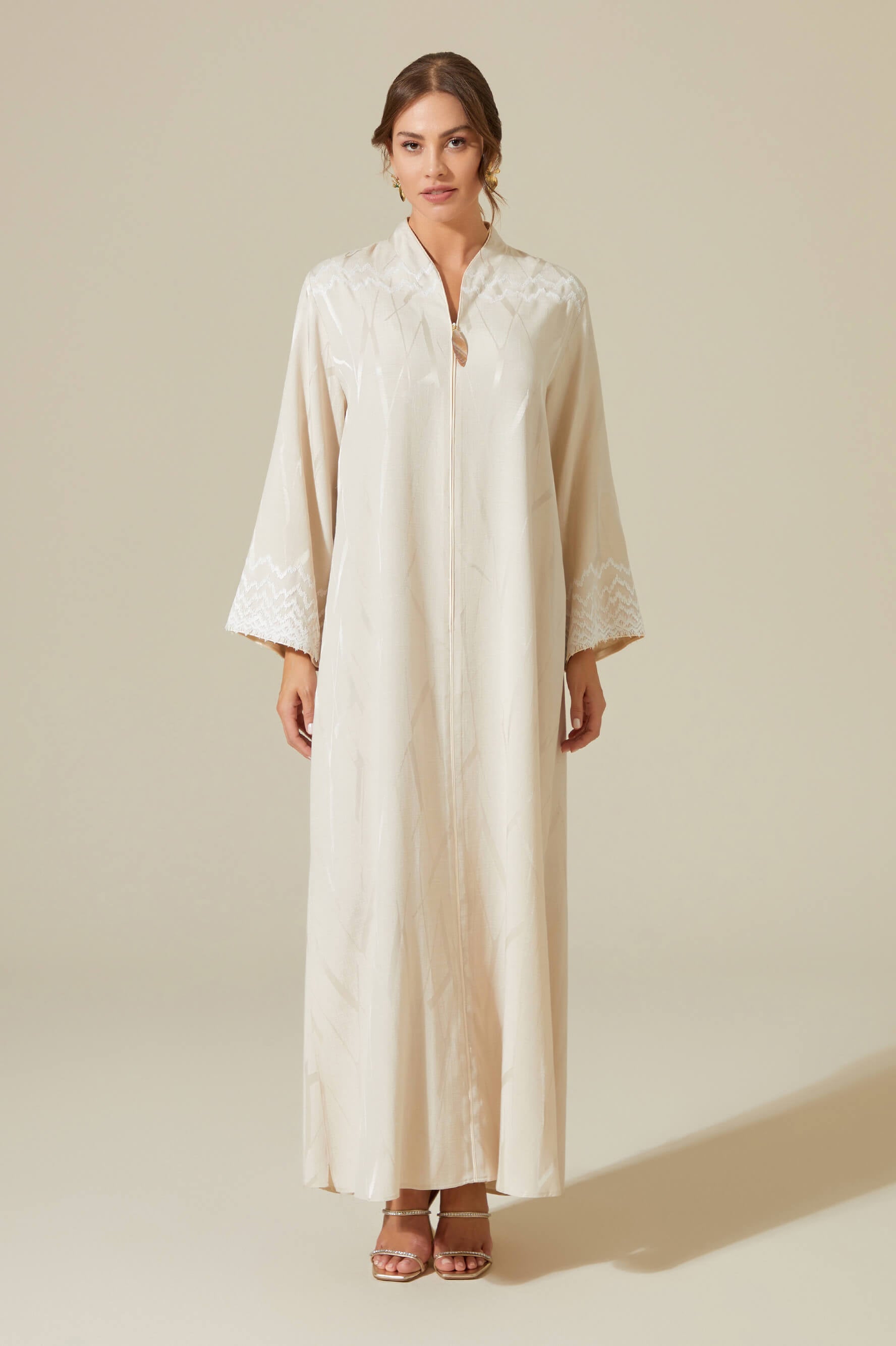 Eira - Long Zippered Dress - Beige