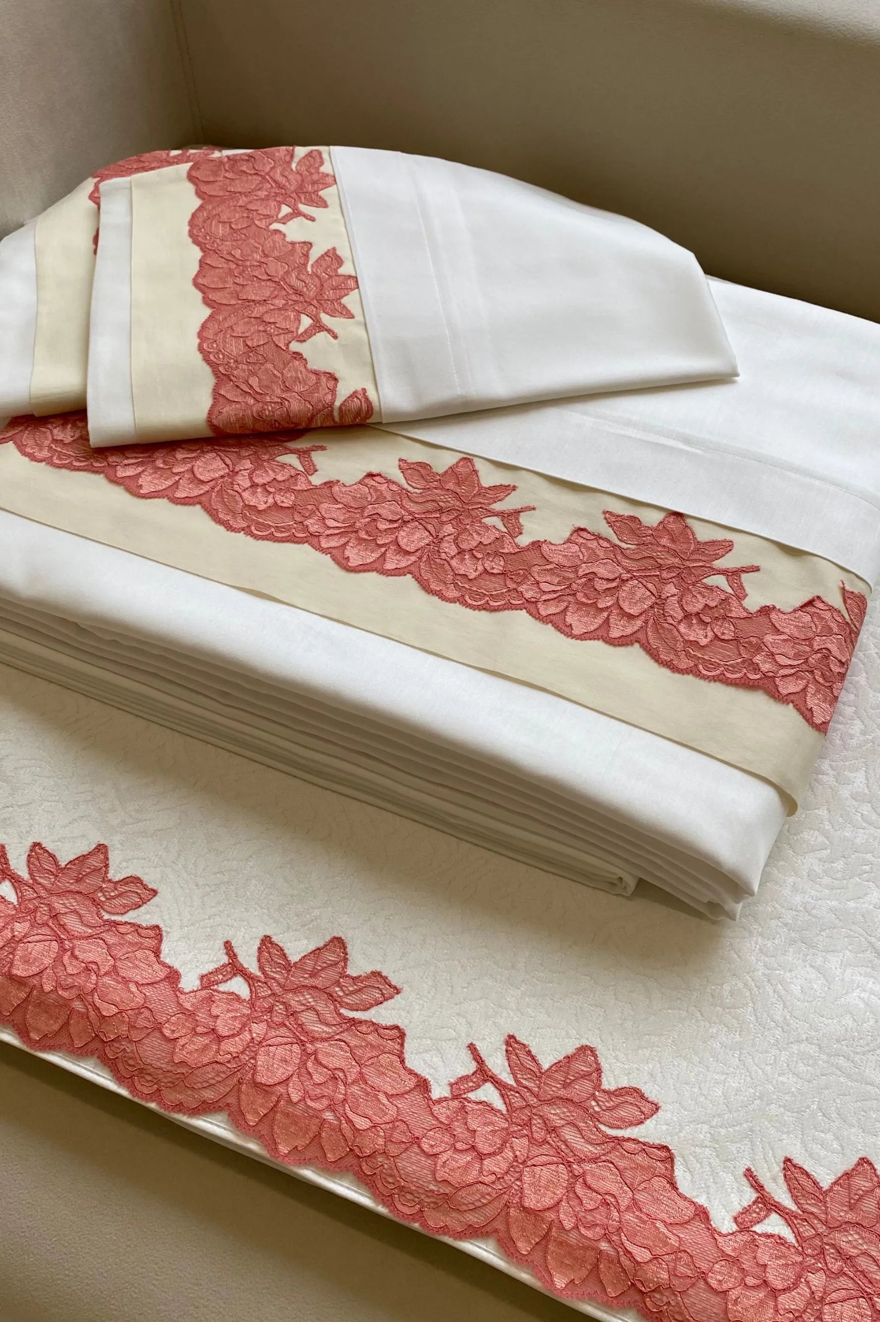 Organic Cotton Bedding Set Coral