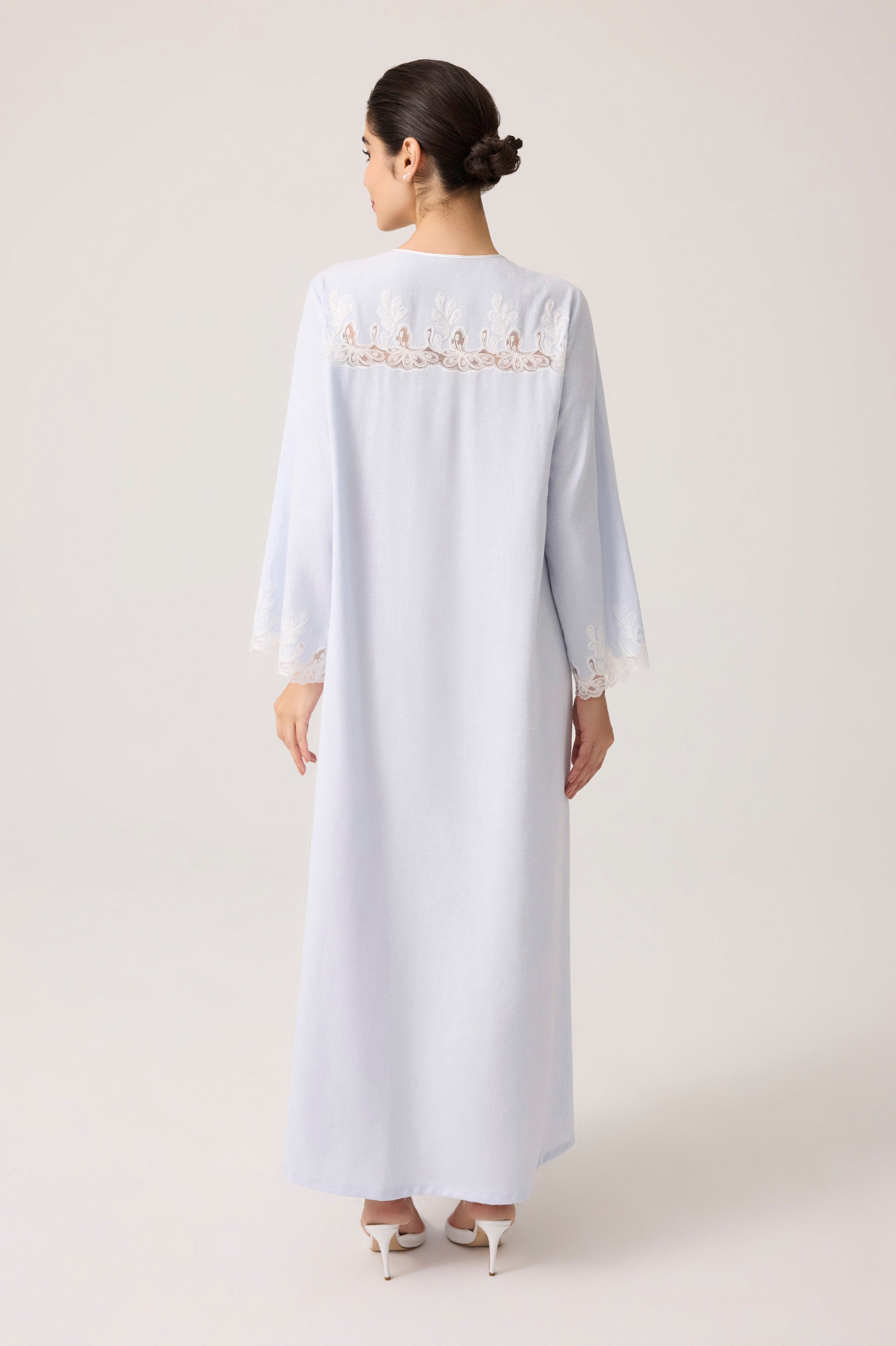 Laila Linen Dress Baby Blue