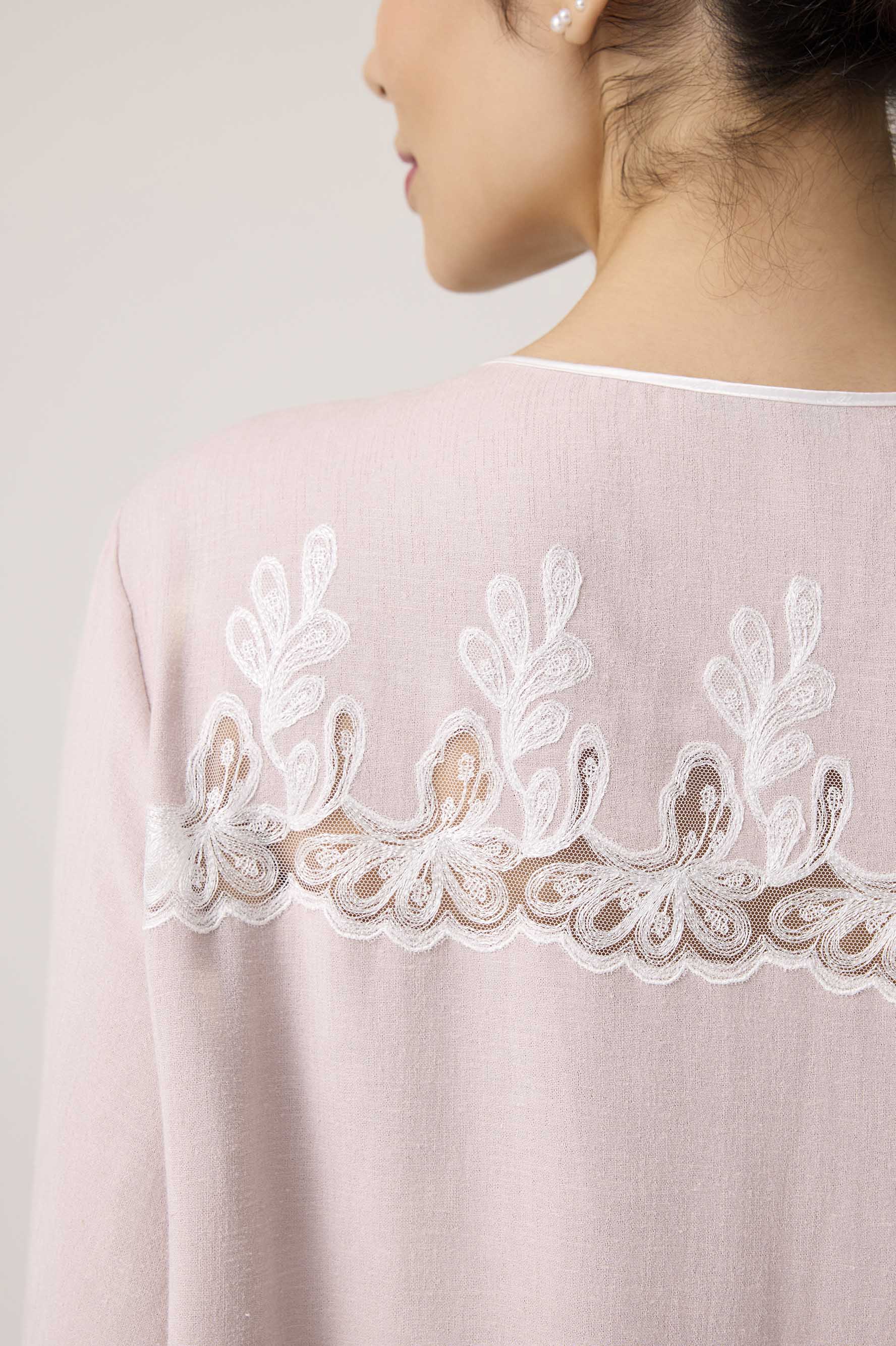 Laila Linen Dress Powder