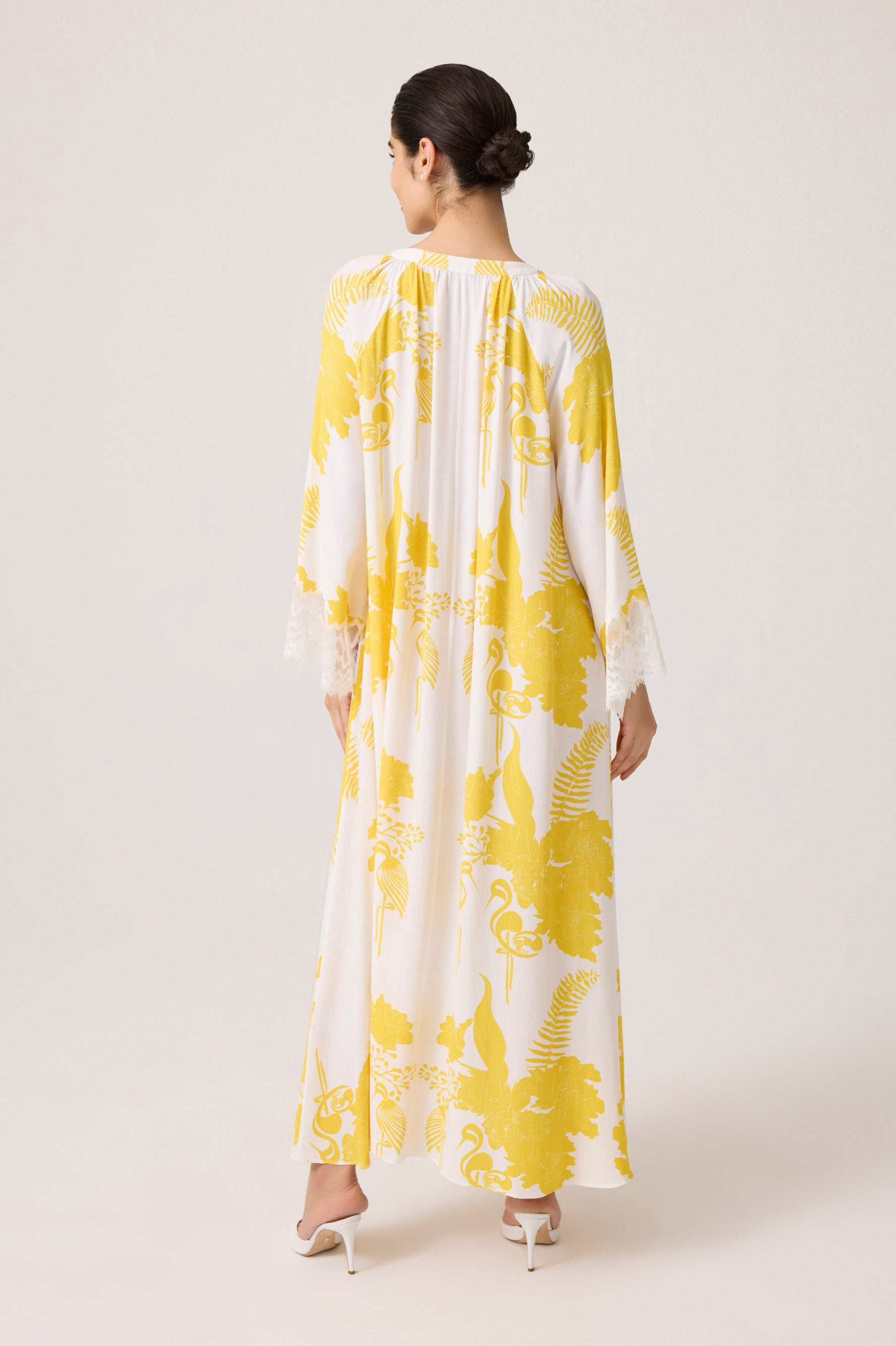 Ava Silky Crepe Dress Saffron