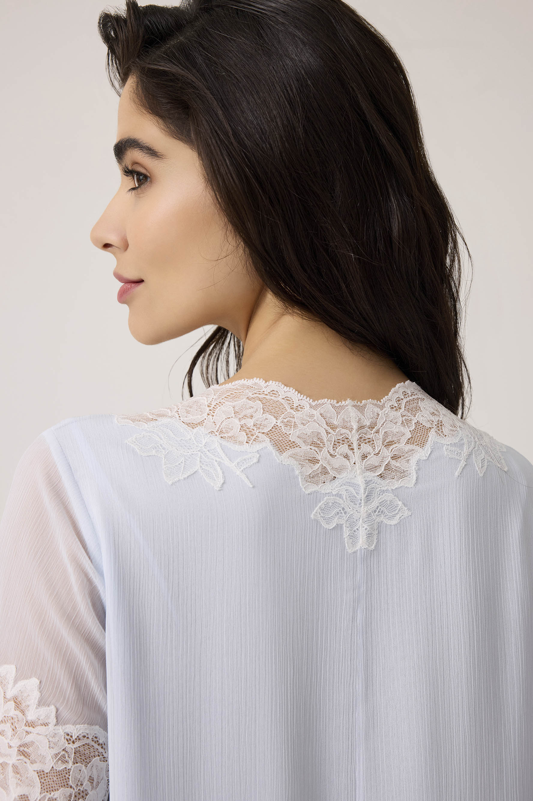 Flint Silky Chiffon Dress Baby Blue