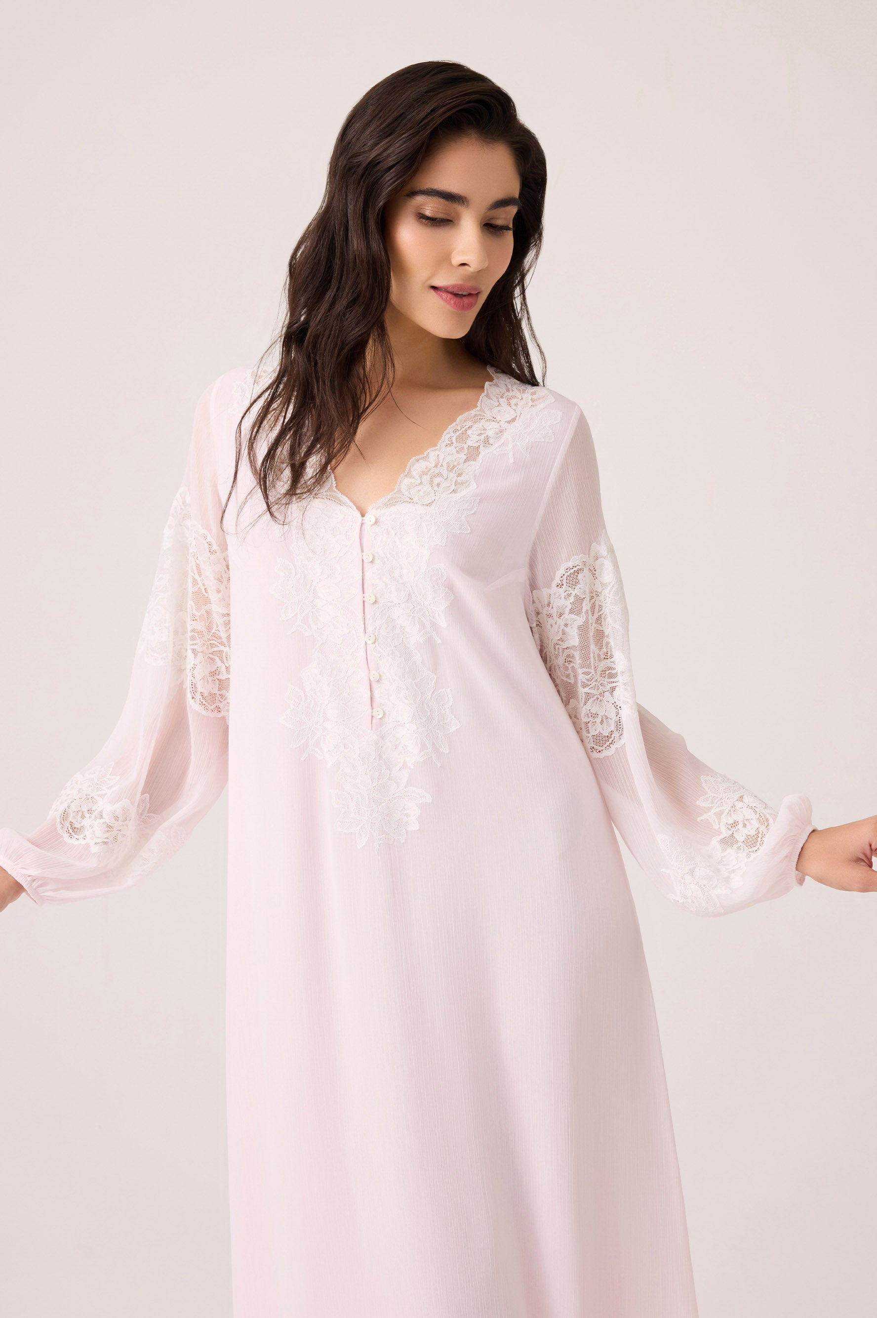 Flint Silky Chiffon Dress Baby Pink