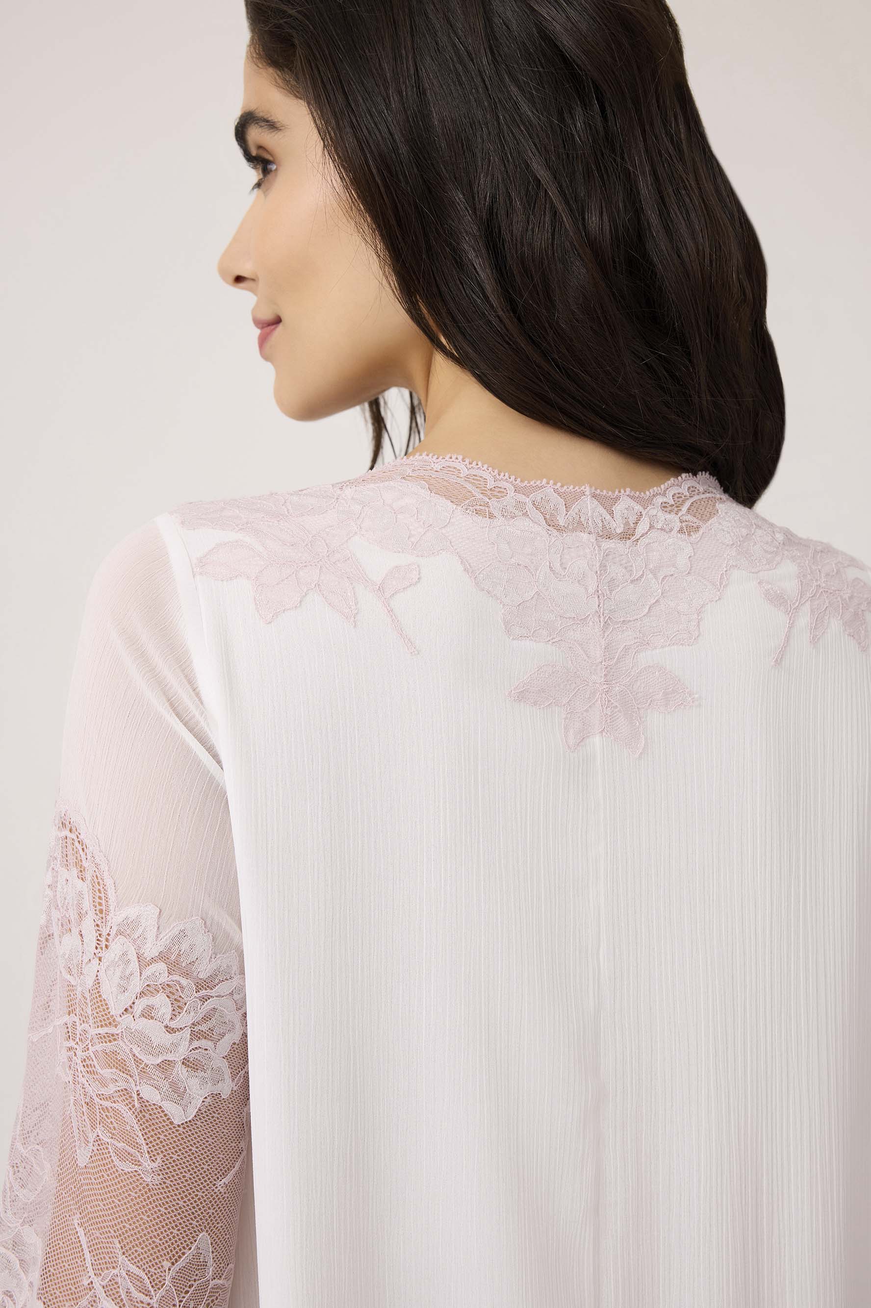 Flint Silky Chiffon Dress Off White