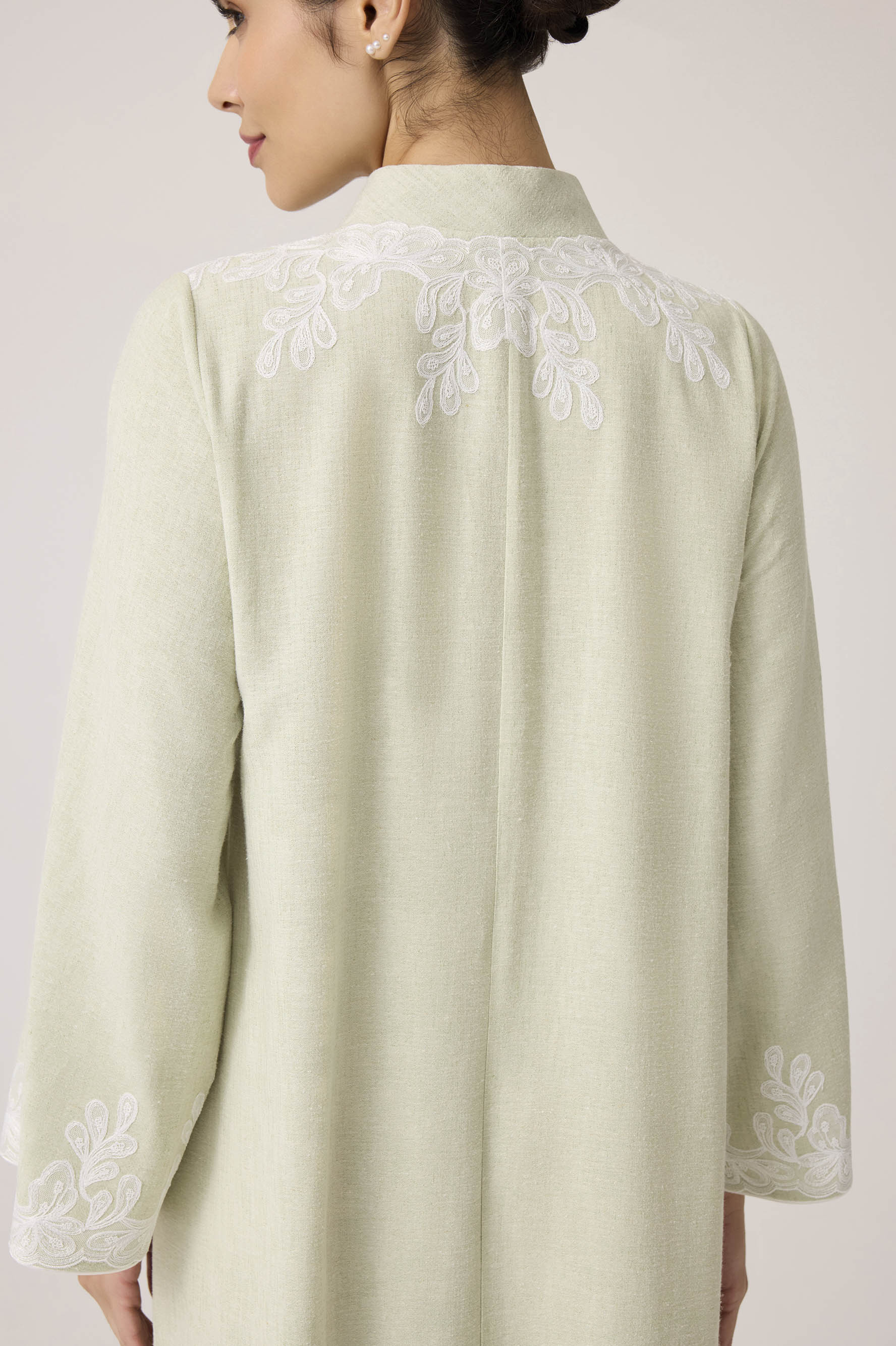 Jade Linen Dress Sage Green