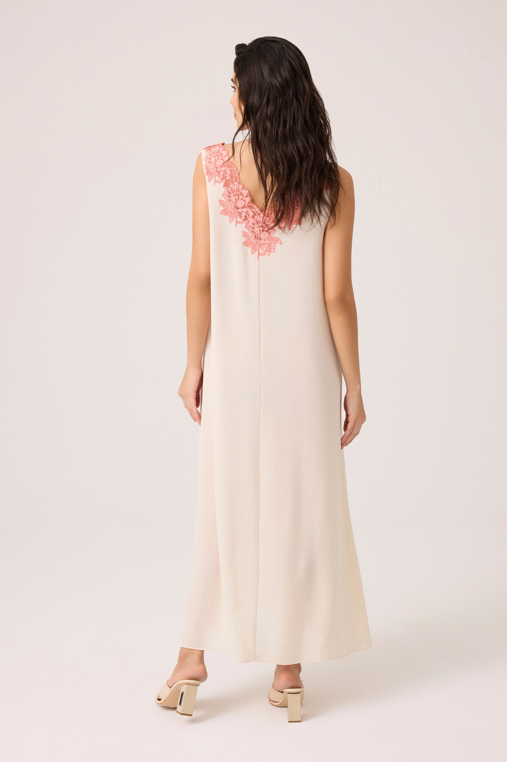 Coralia Silky Chiffon Robe Set Honey