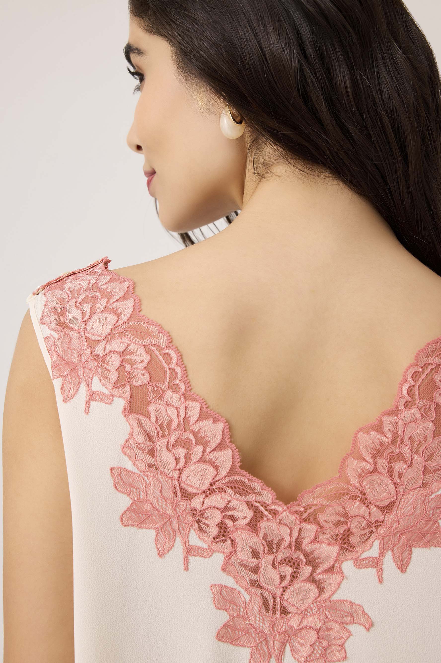 Coralia Silky Chiffon Nightgown Honey