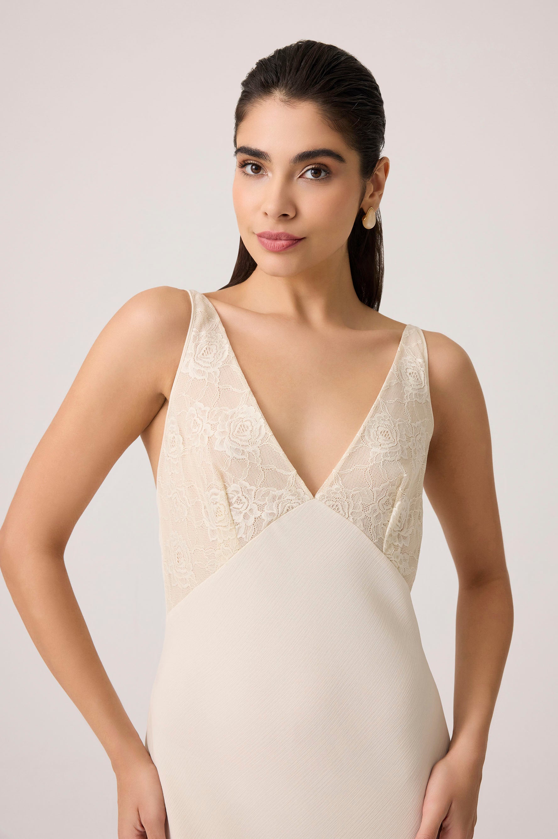 Lumi Silky Chiffon Robe Set Honey
