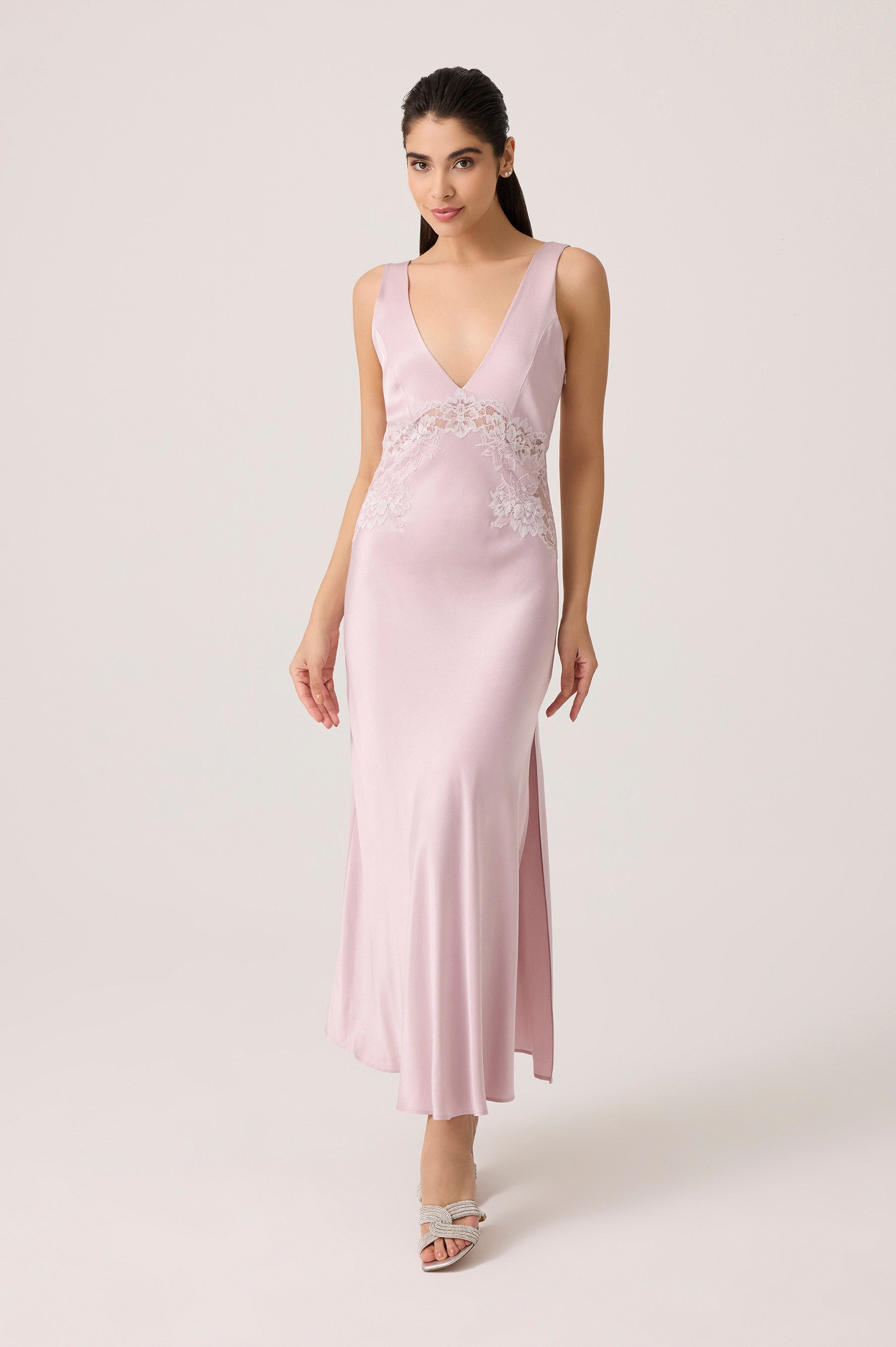 Beatrice Silky Rayon Cape Set Powder