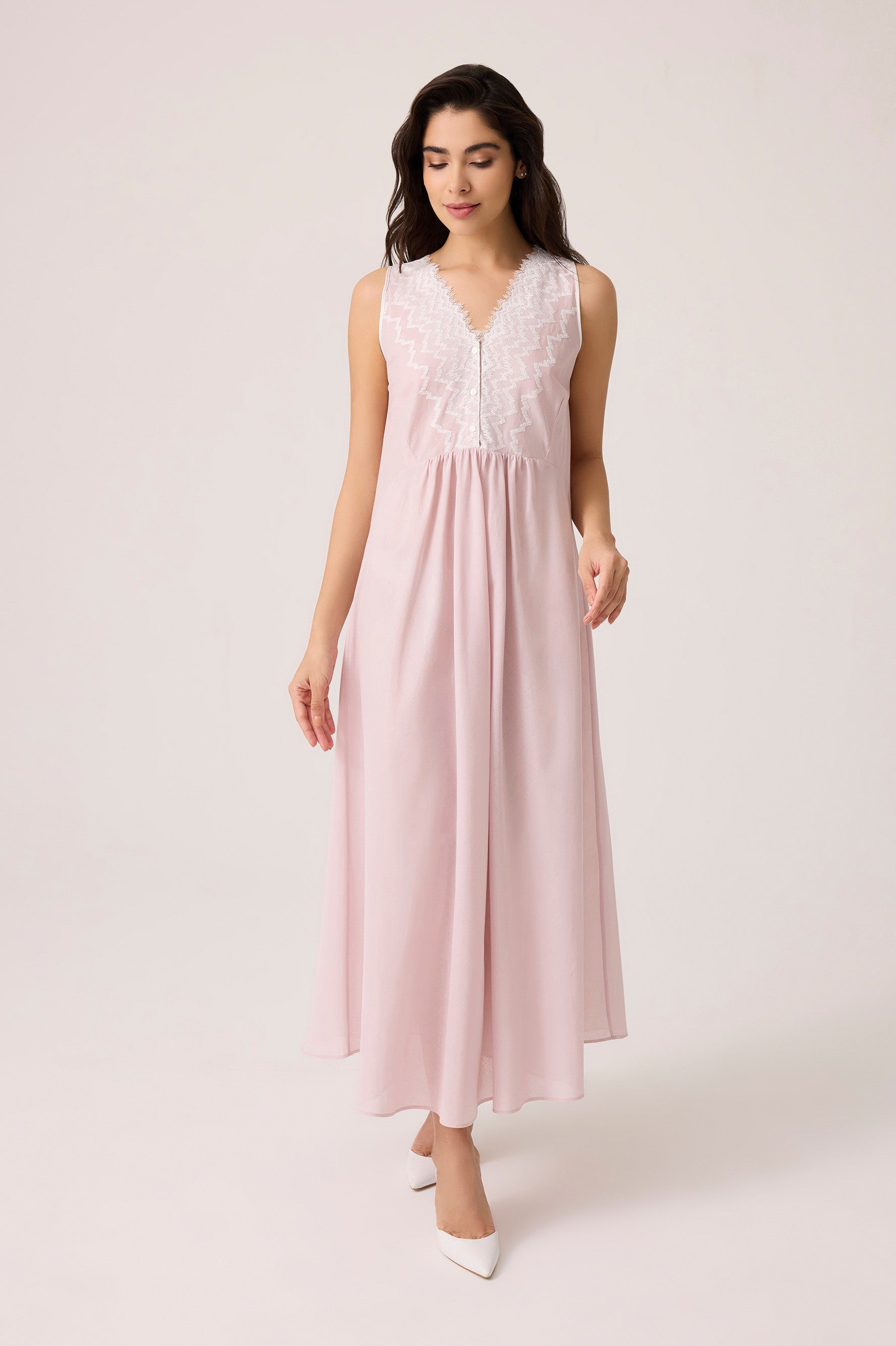 Yasmine Cotton Robe Set Powder