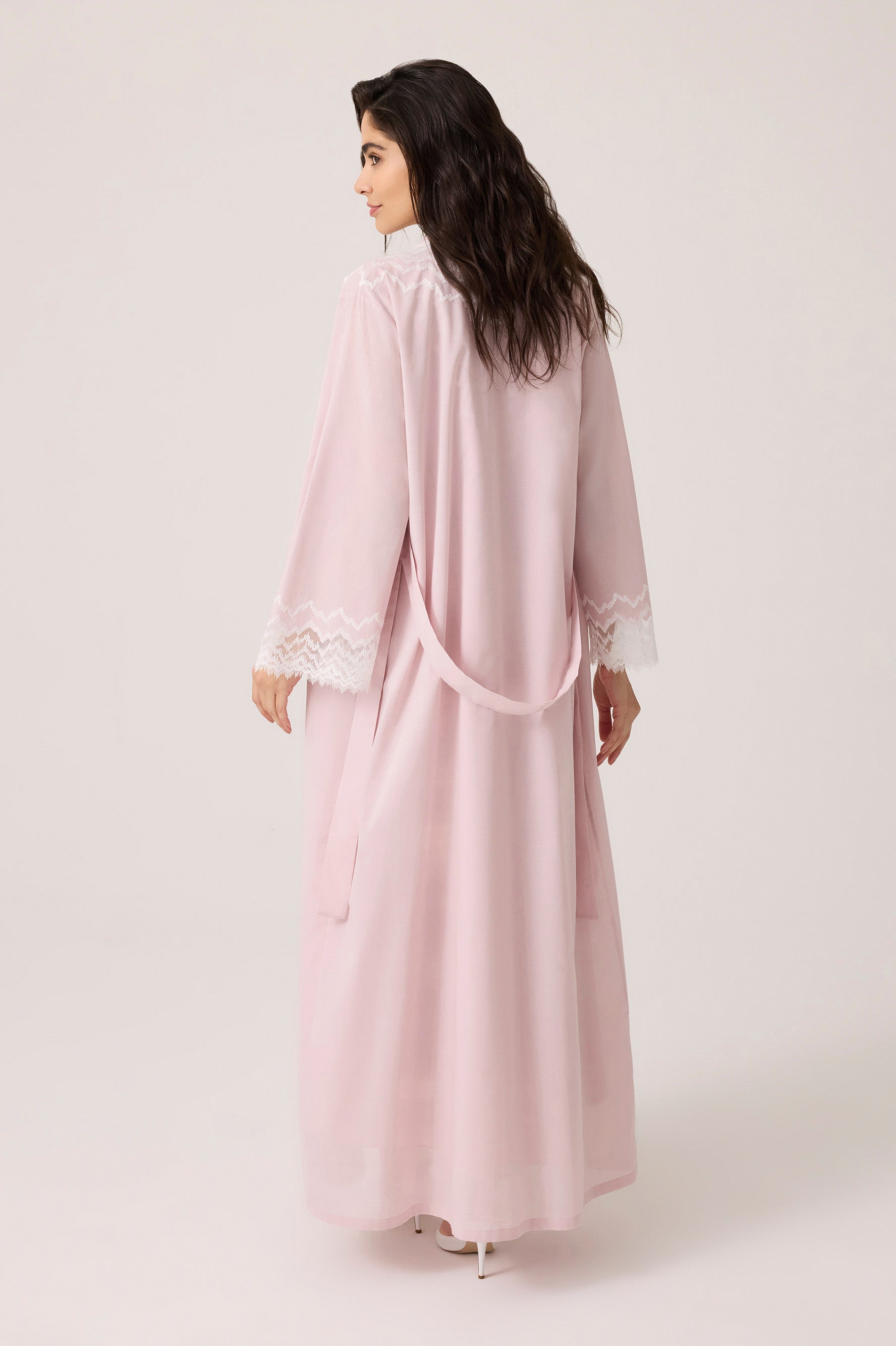 Yasmine Cotton Robe Set Powder