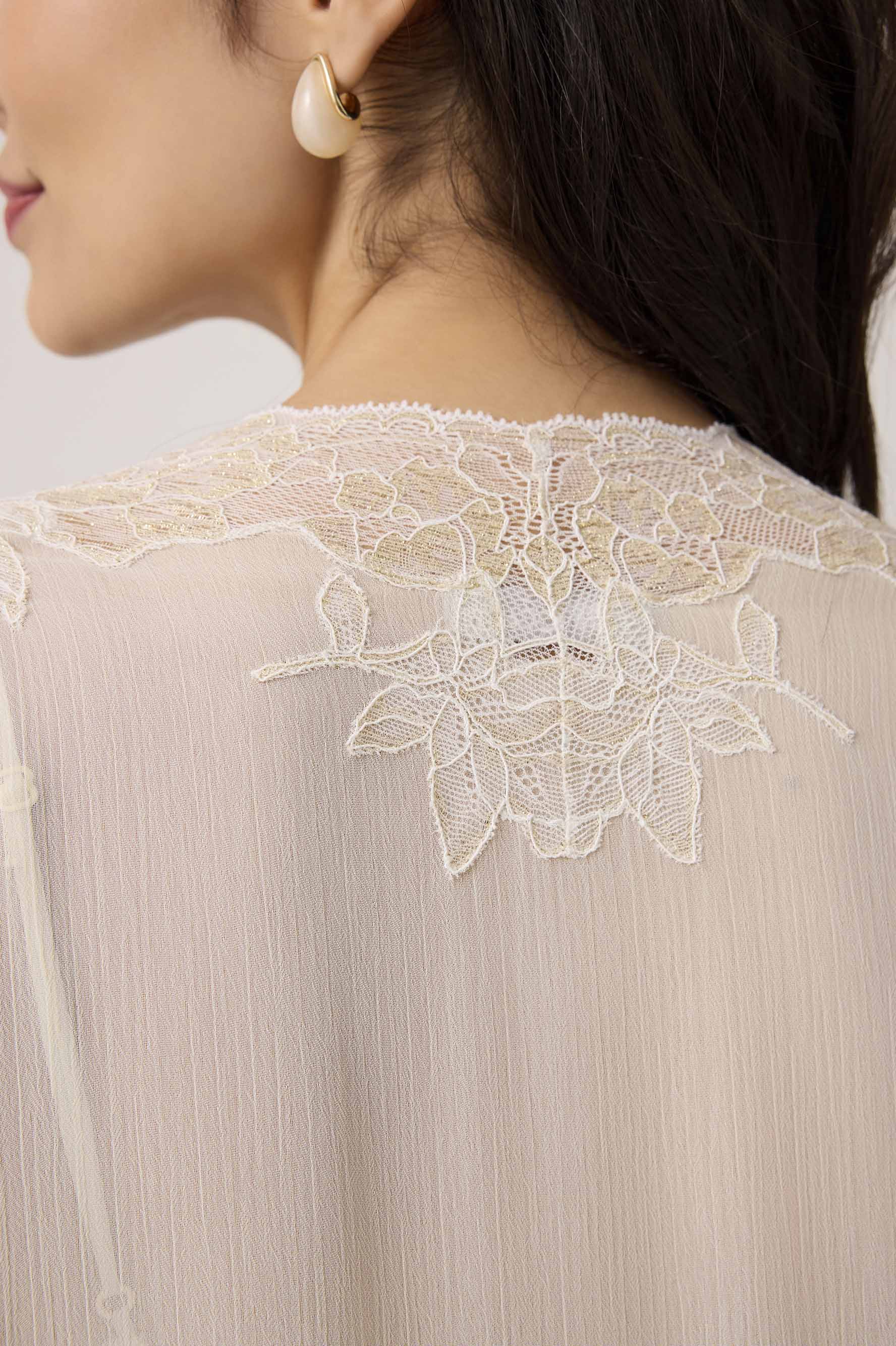 Malaika Silky Chiffon Robe Set Honey