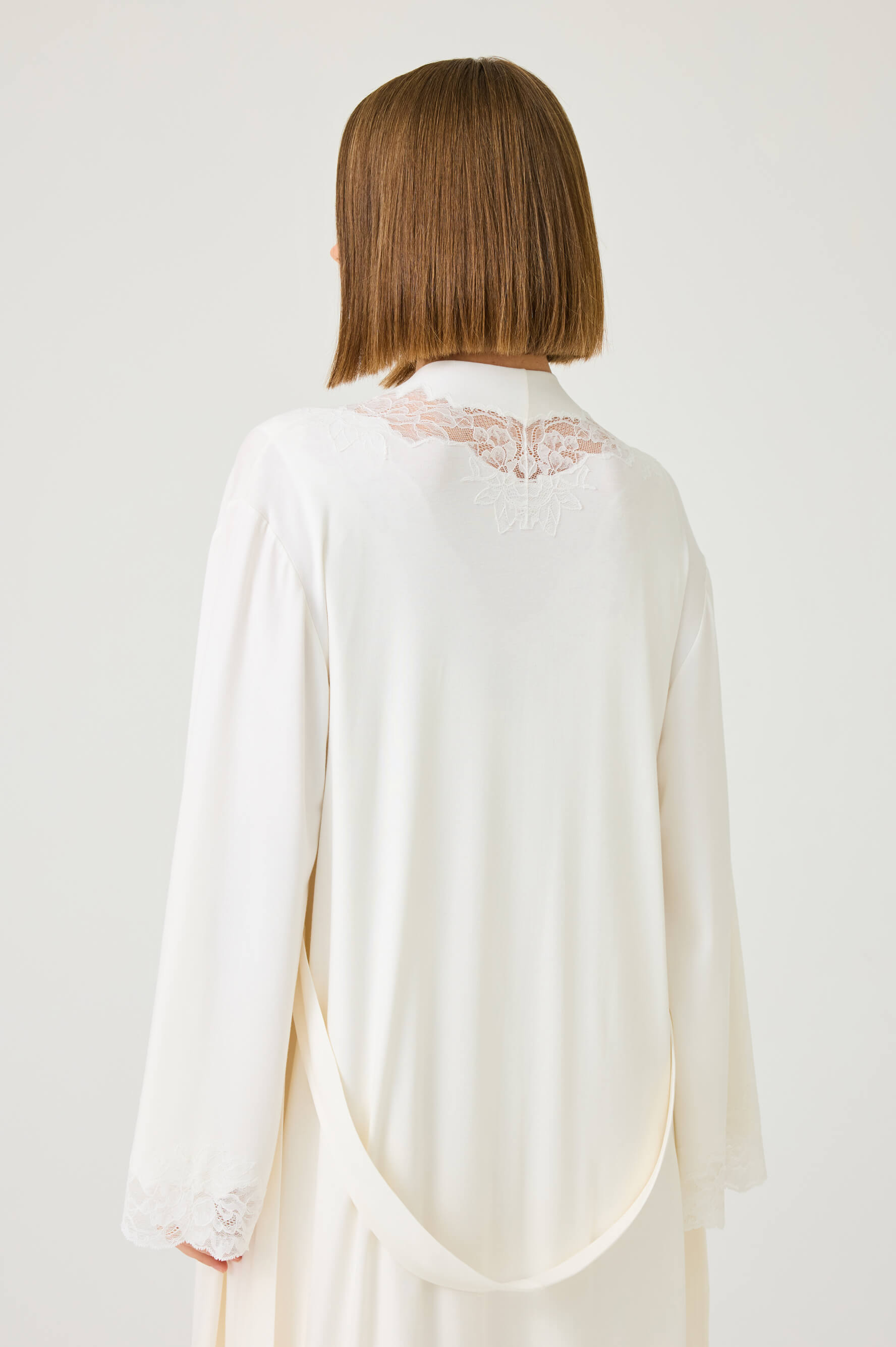 Solenne Cotton Robe Set Off White