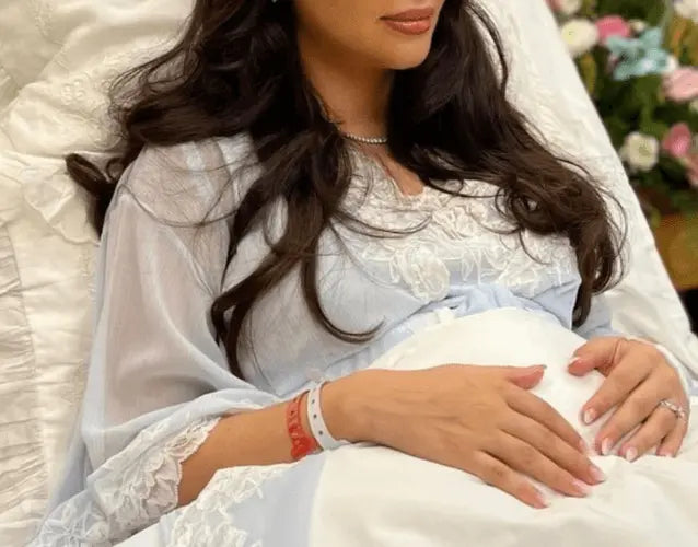 Silk Chiffon Robe Set Baby Blue - Irina