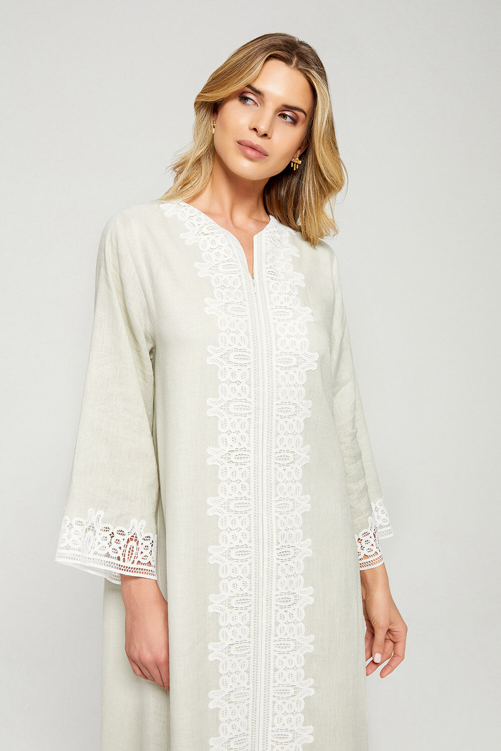 Loukia Linen Zippered Dress Nile Green, XS-S Loukia Linen Zippered Dress Nile Green, XS-S