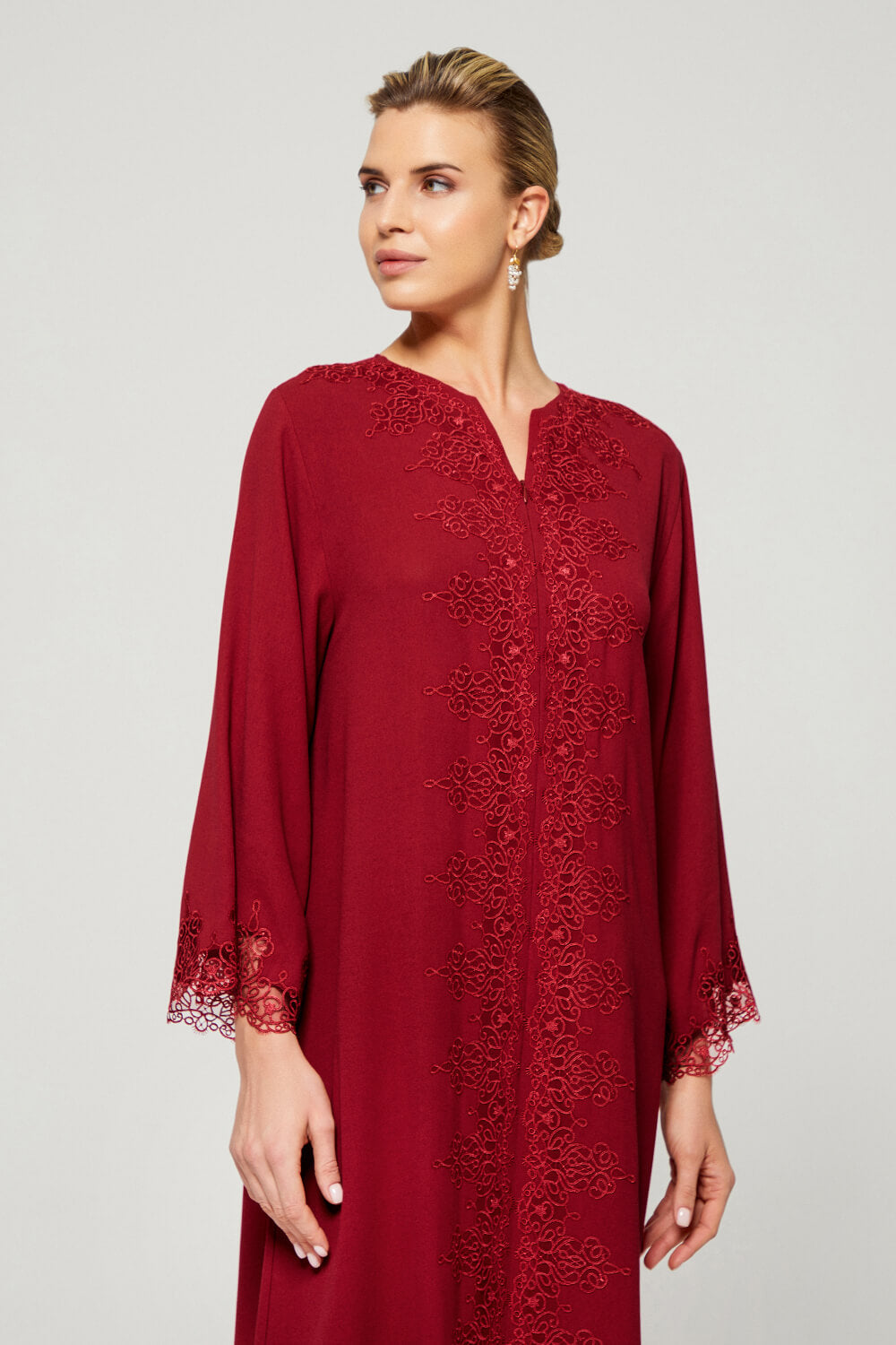 Carmine Dress Bordeaux Red