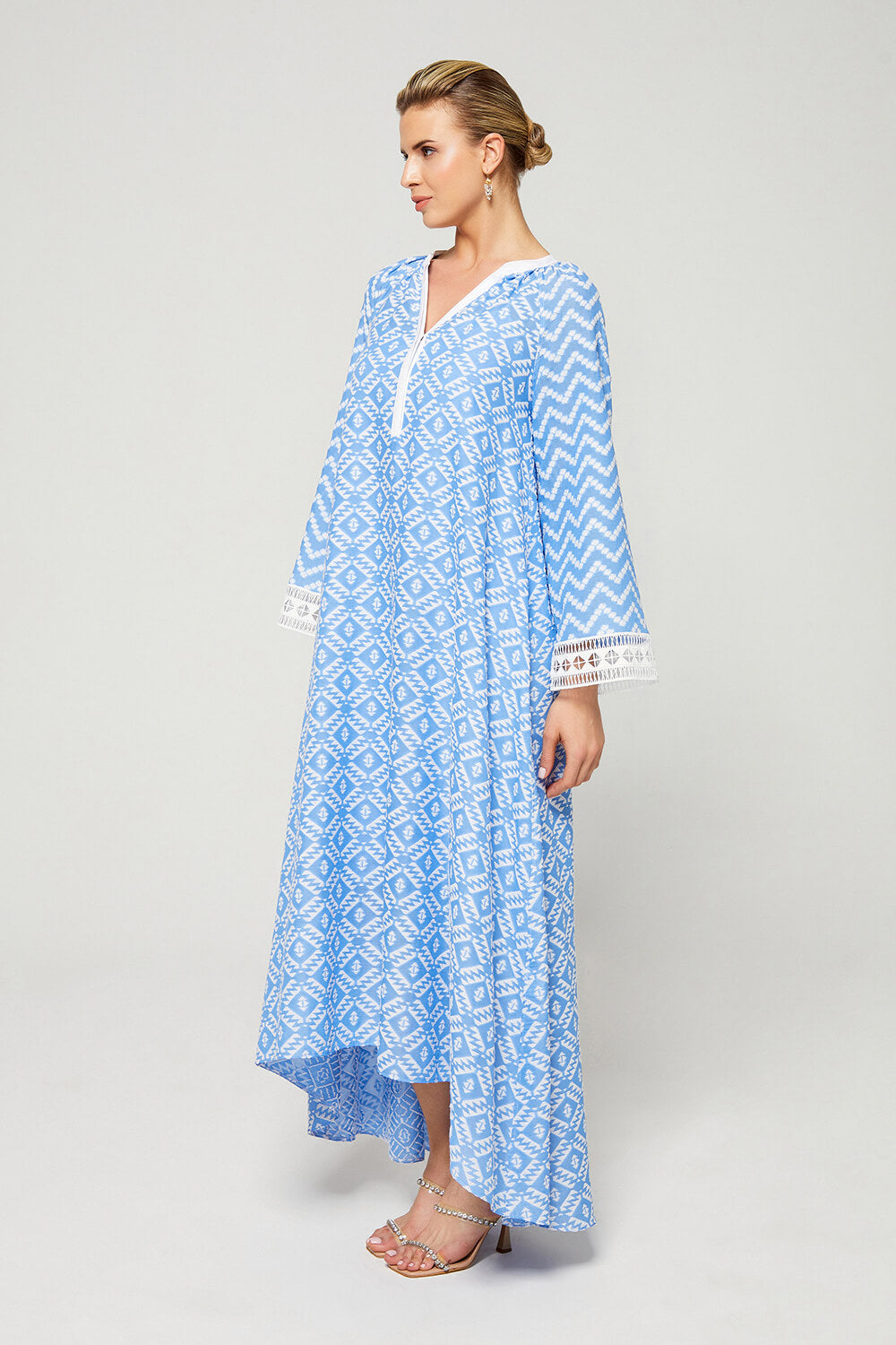 Huda-Luxury Cotton Trimmed Dress