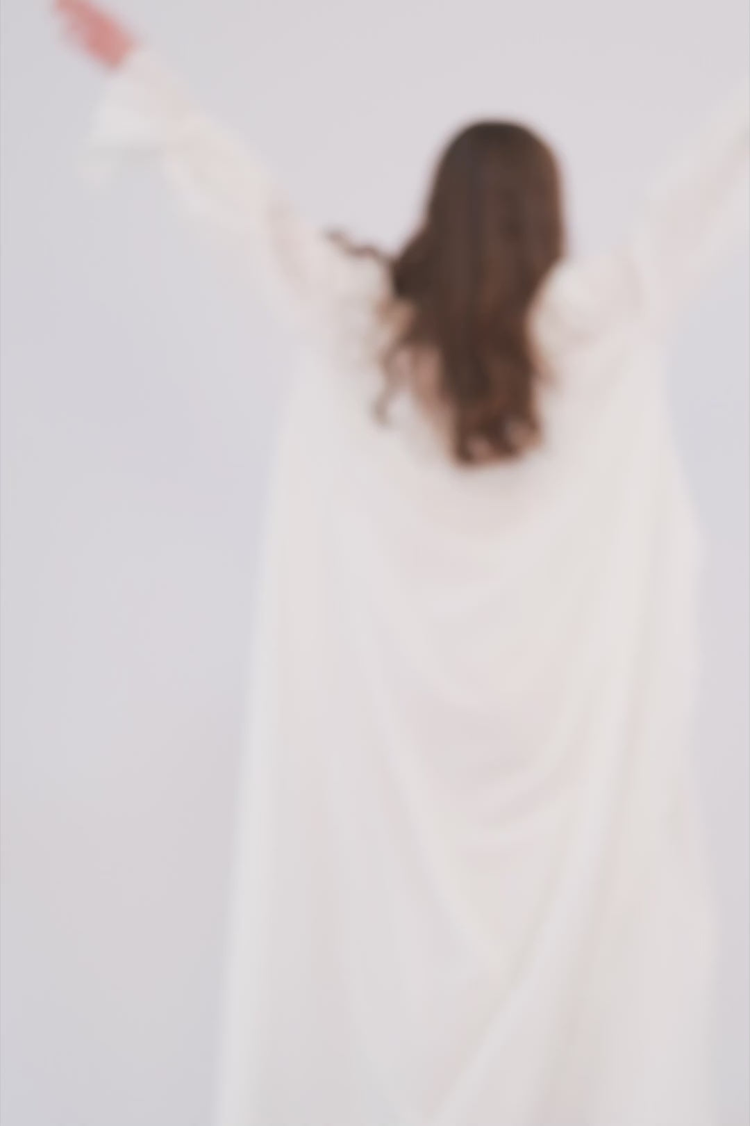 Gaia - Long Cotton Robe Set - Off White