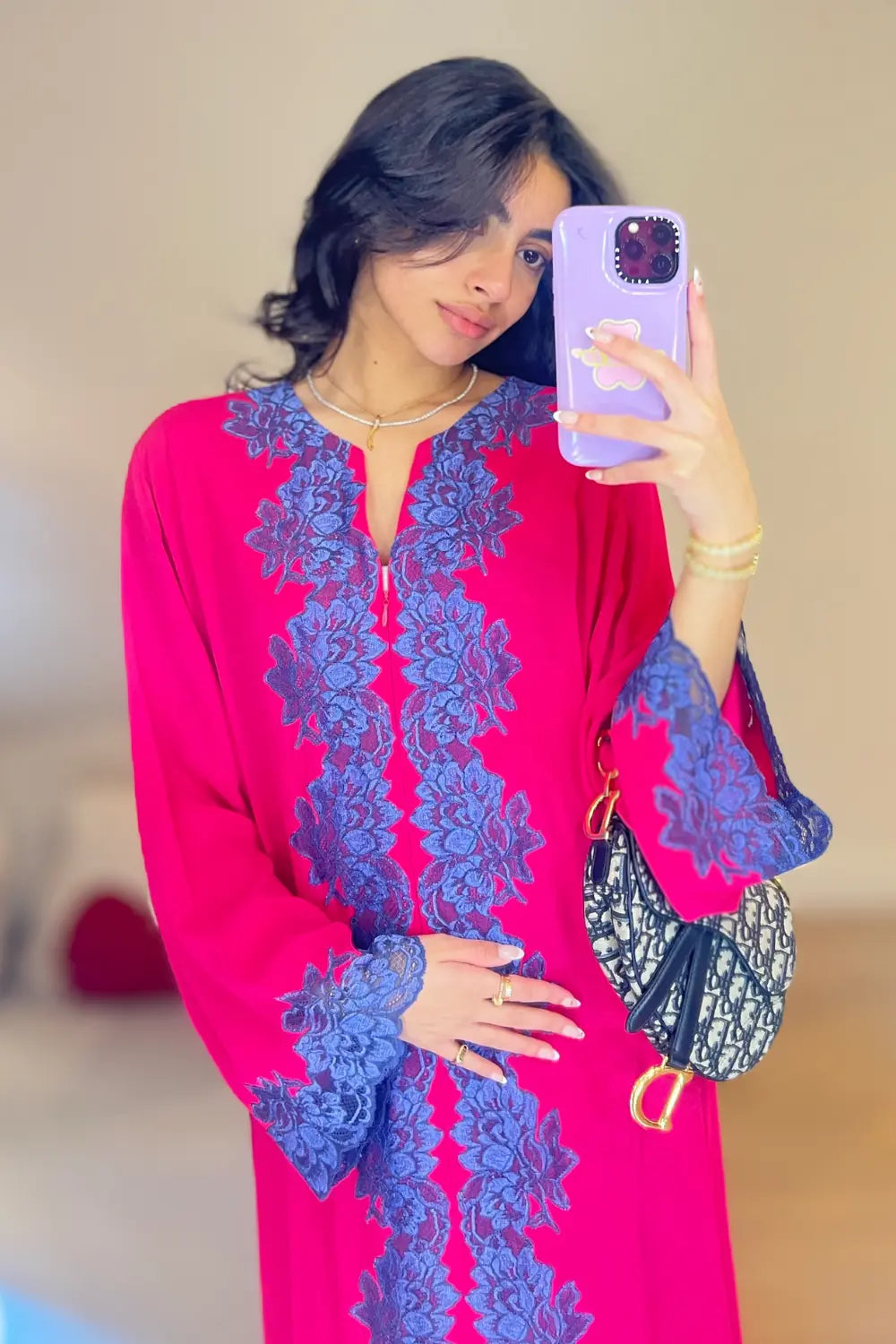 Lami Luxury Trimmed Rayon Crepe Dress