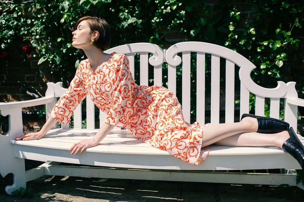 Birkin - Poplin Buttoned Maxi Dress Printed - Bocan
