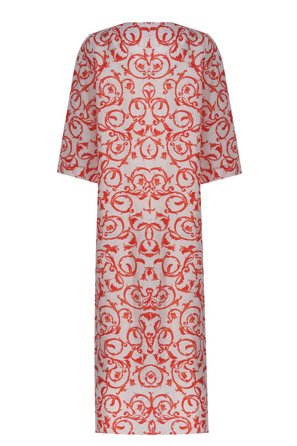 Birkin - Poplin Buttoned Maxi Dress Printed - Bocan