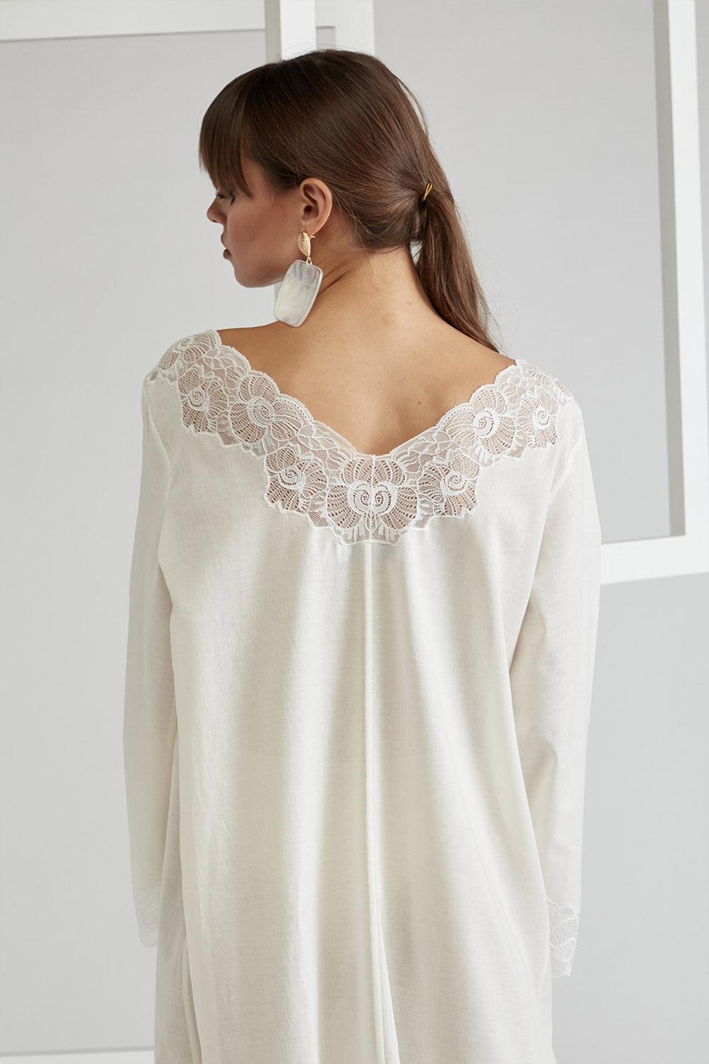 Cotton Dress Ecru - Honey - Bocan