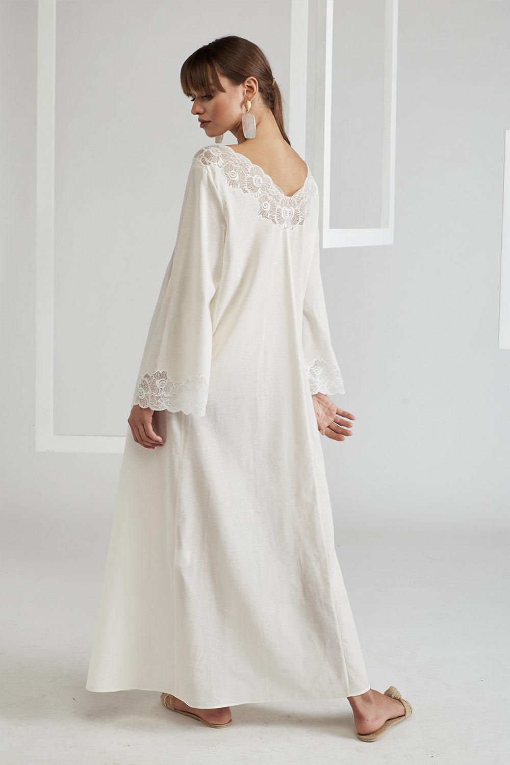 Cotton Dress Ecru - Honey - Bocan