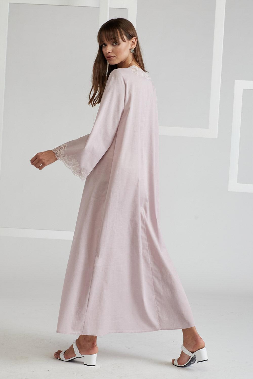 Cotton Poplin Dress Powder - Sheila (Powder) - Bocan