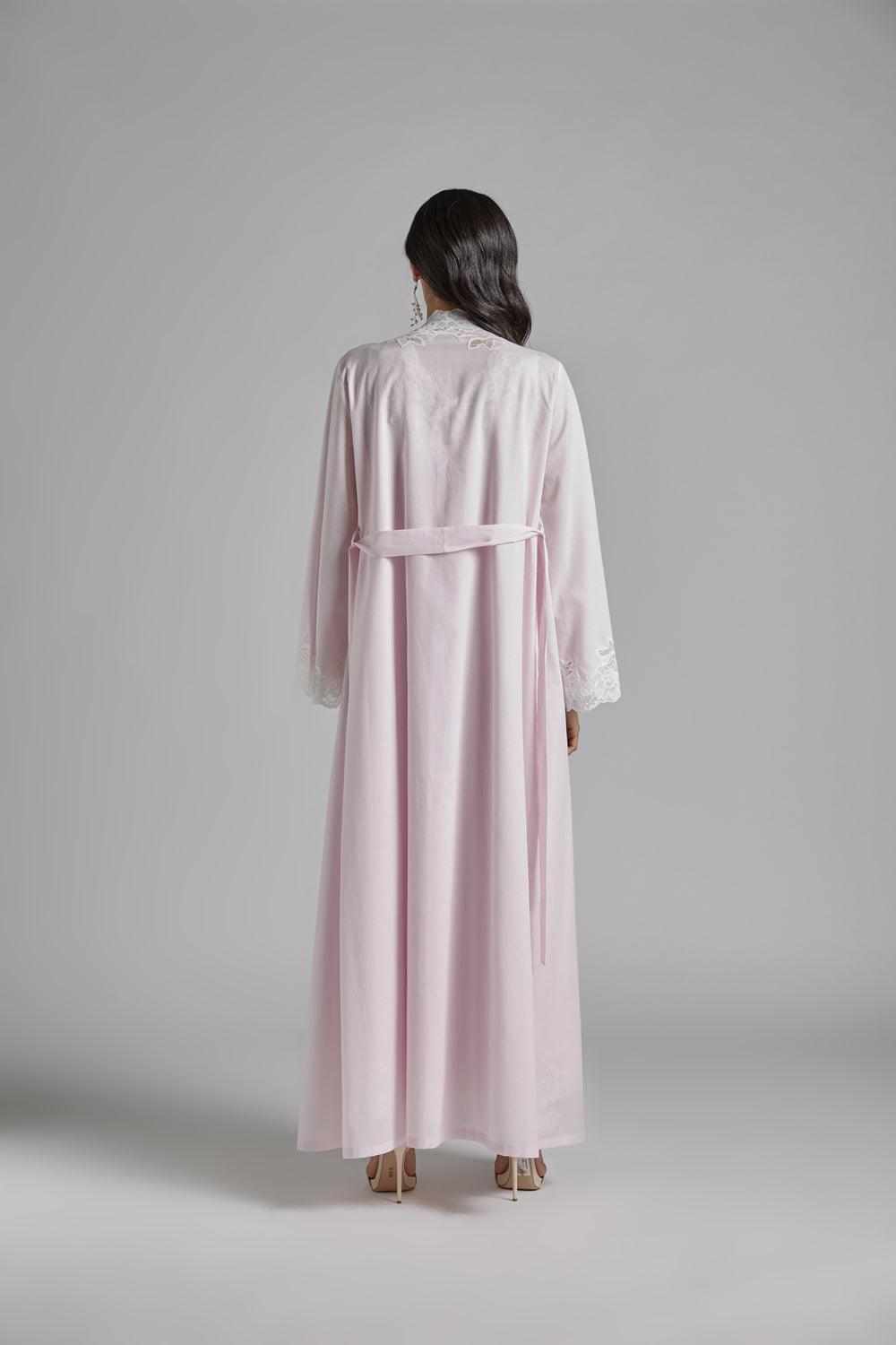 Cotton Vual Robe Set Baby Pink - Reina - Bocan