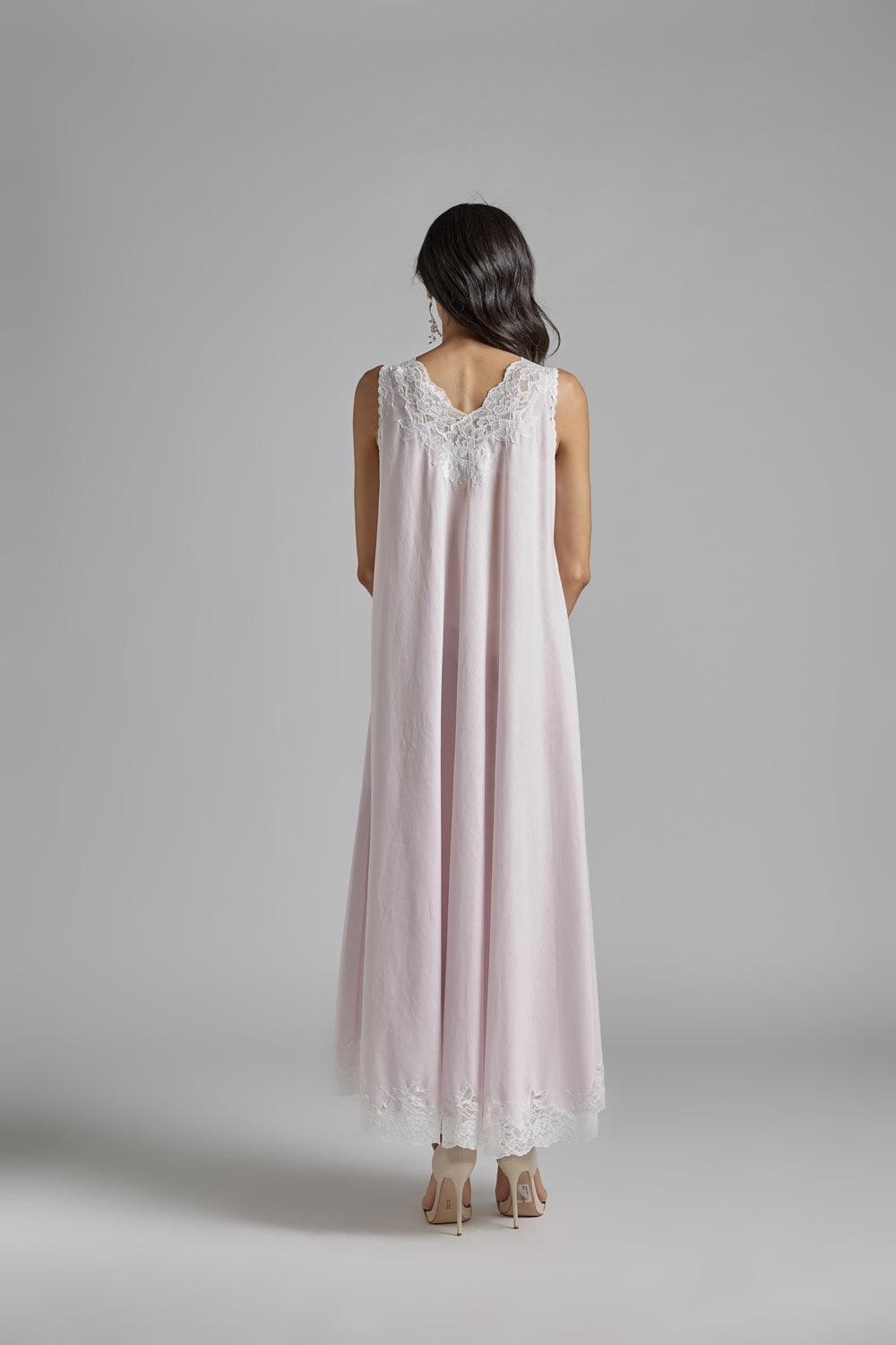 Cotton Vual Robe Set Baby Pink - Reina - Bocan