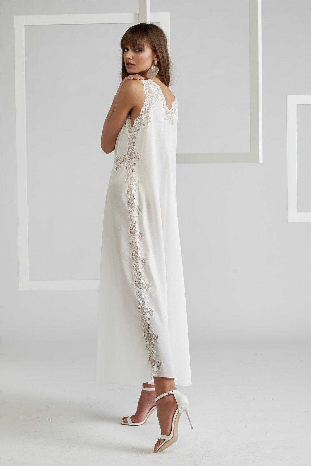 Cotton Vual Robe Set Off White - Sheila - Bocan