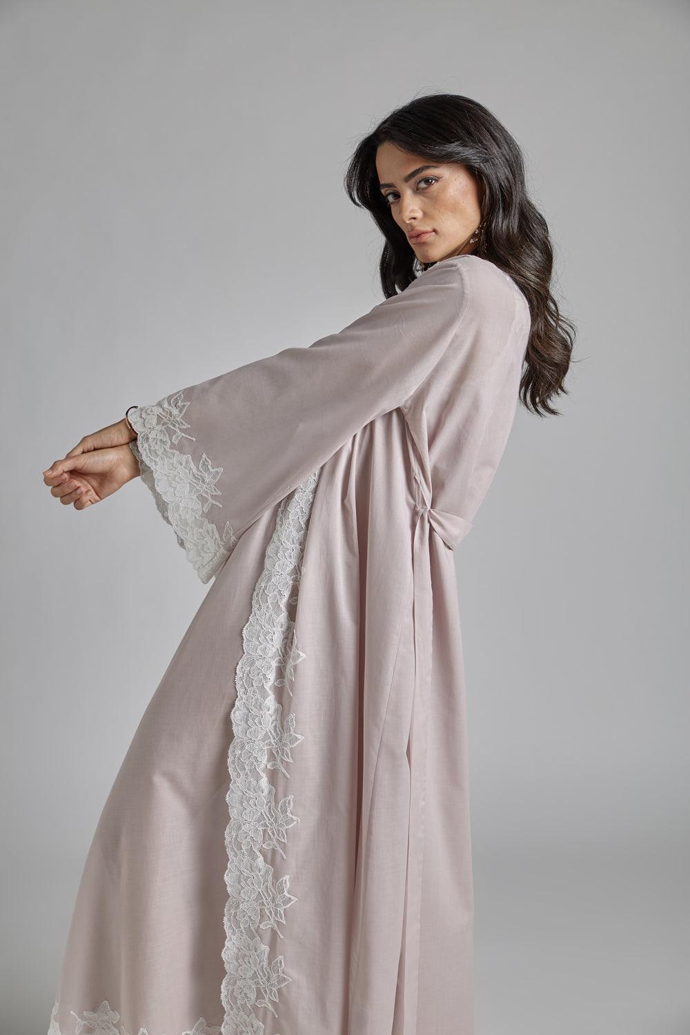 Cotton Vual Robe Set Powder - Reina - Bocan