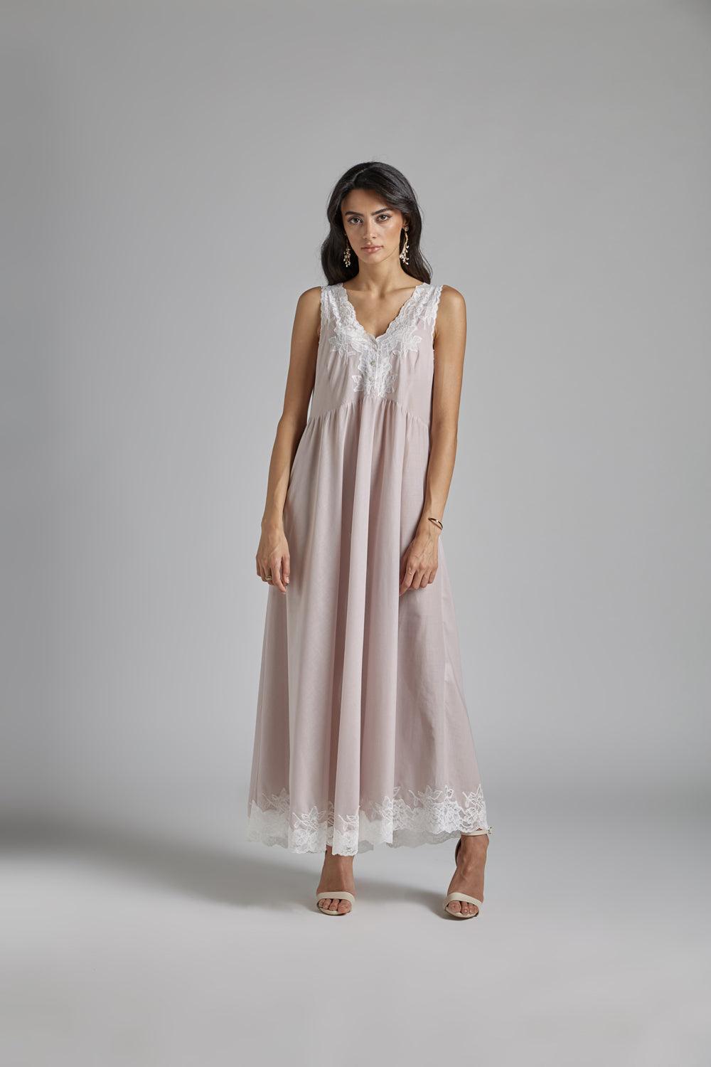 Cotton Vual Robe Set Powder - Reina - Bocan