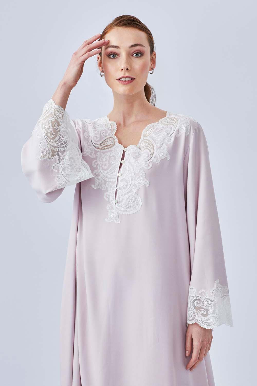 Eris- Long Rayon Dress - Powder - Bocan