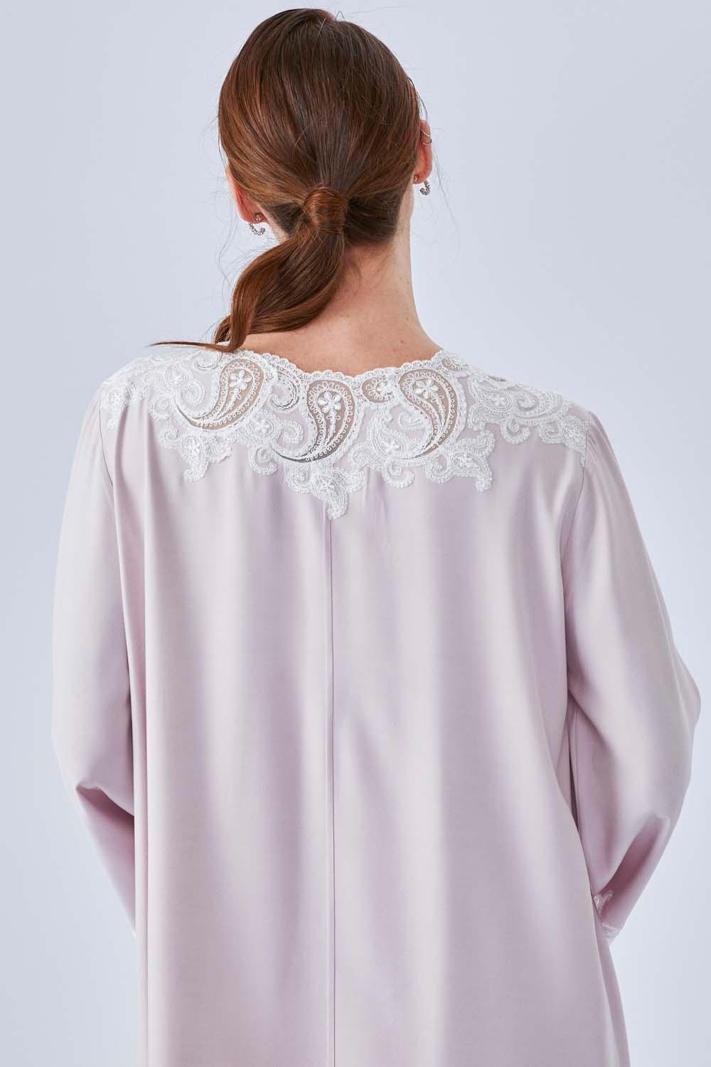 Eris- Long Rayon Dress - Powder - Bocan