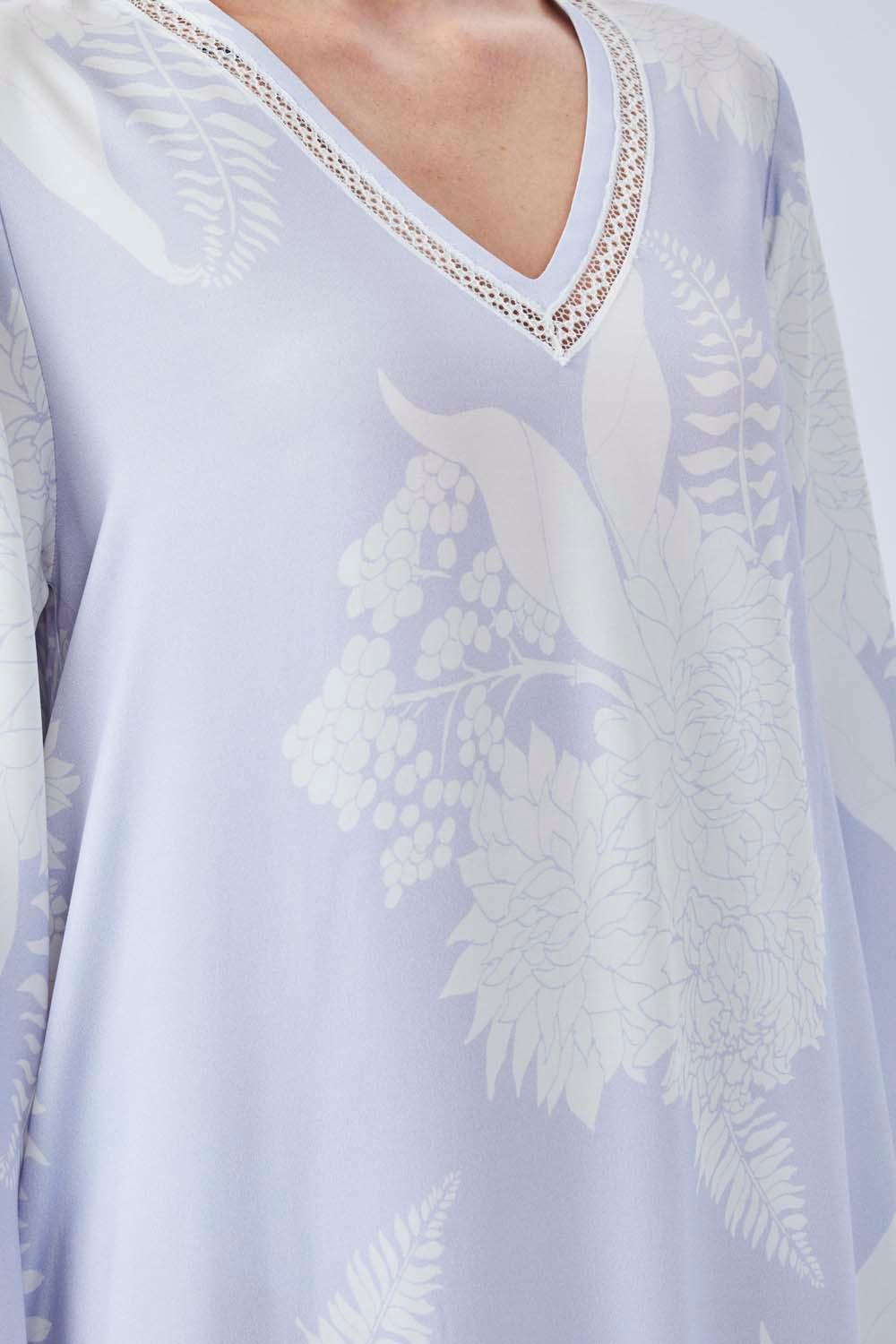 Firuzeh - Long Rayon Dress - Baby Blue - Bocan