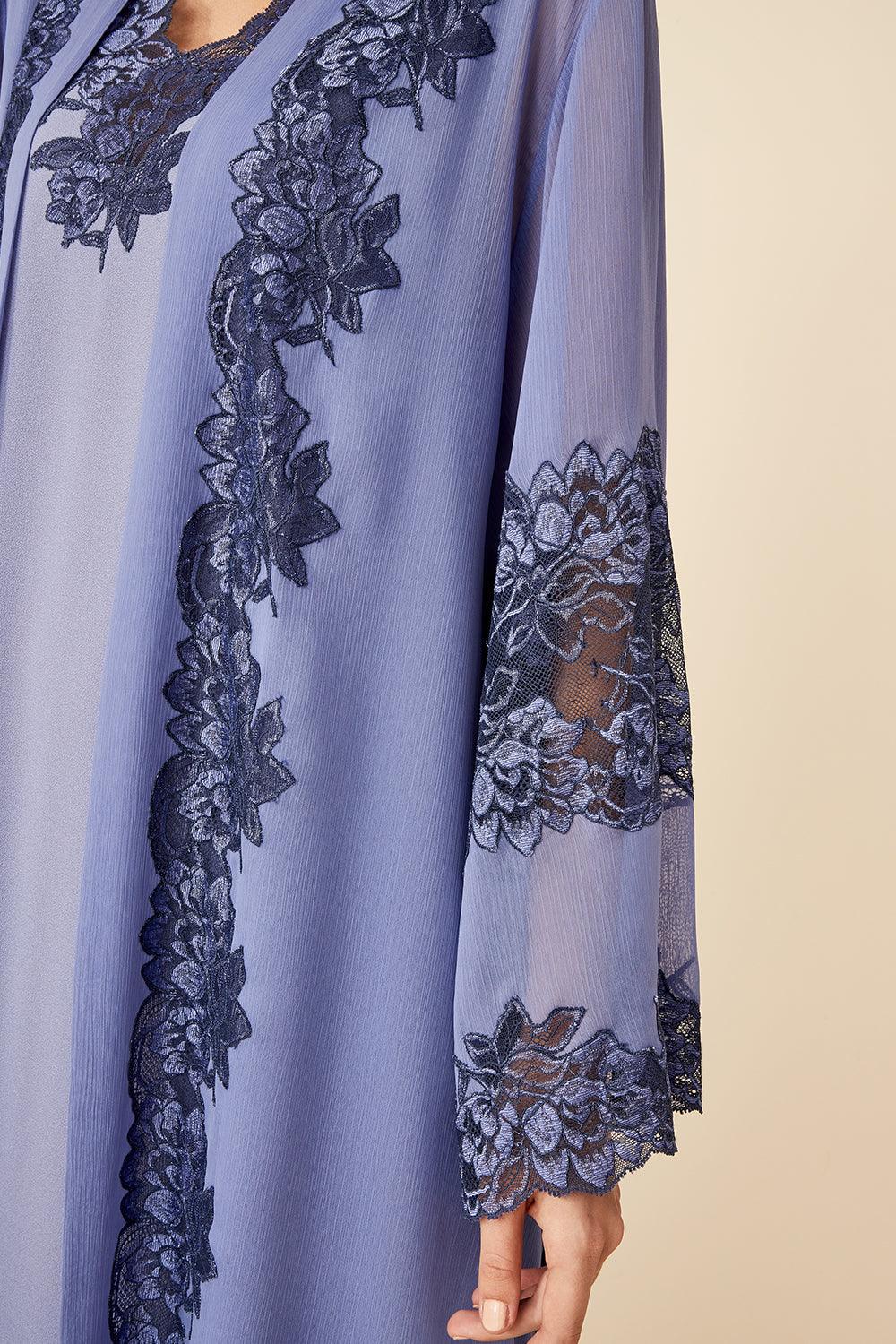 Iris Mia - Long Chiffon Robe - Lilac - Bocan
