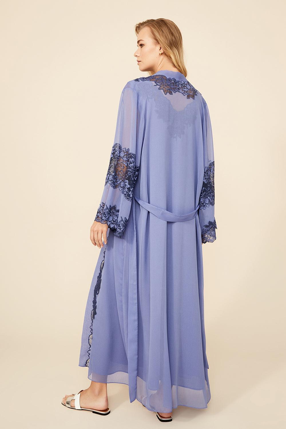 Iris Mia - Long Chiffon Robe - Lilac - Bocan