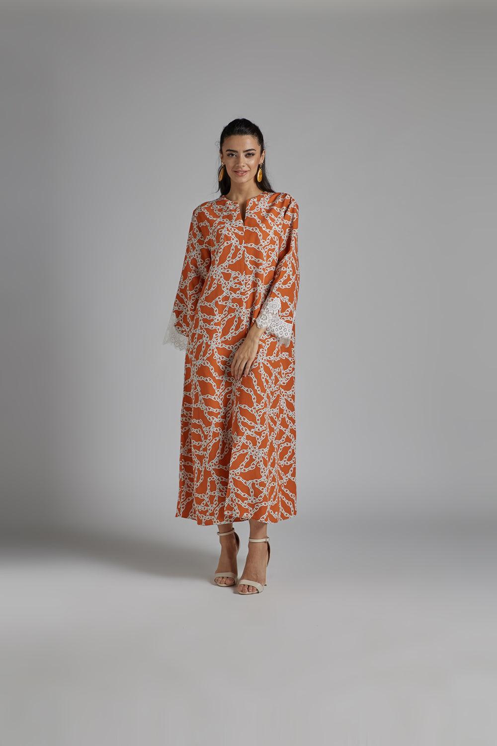 Linen Dress Printed - Maia - Bocan