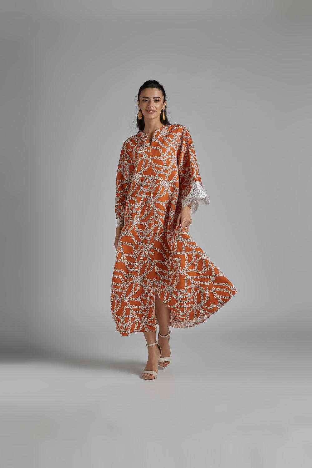 Linen Dress Printed - Maia - Bocan