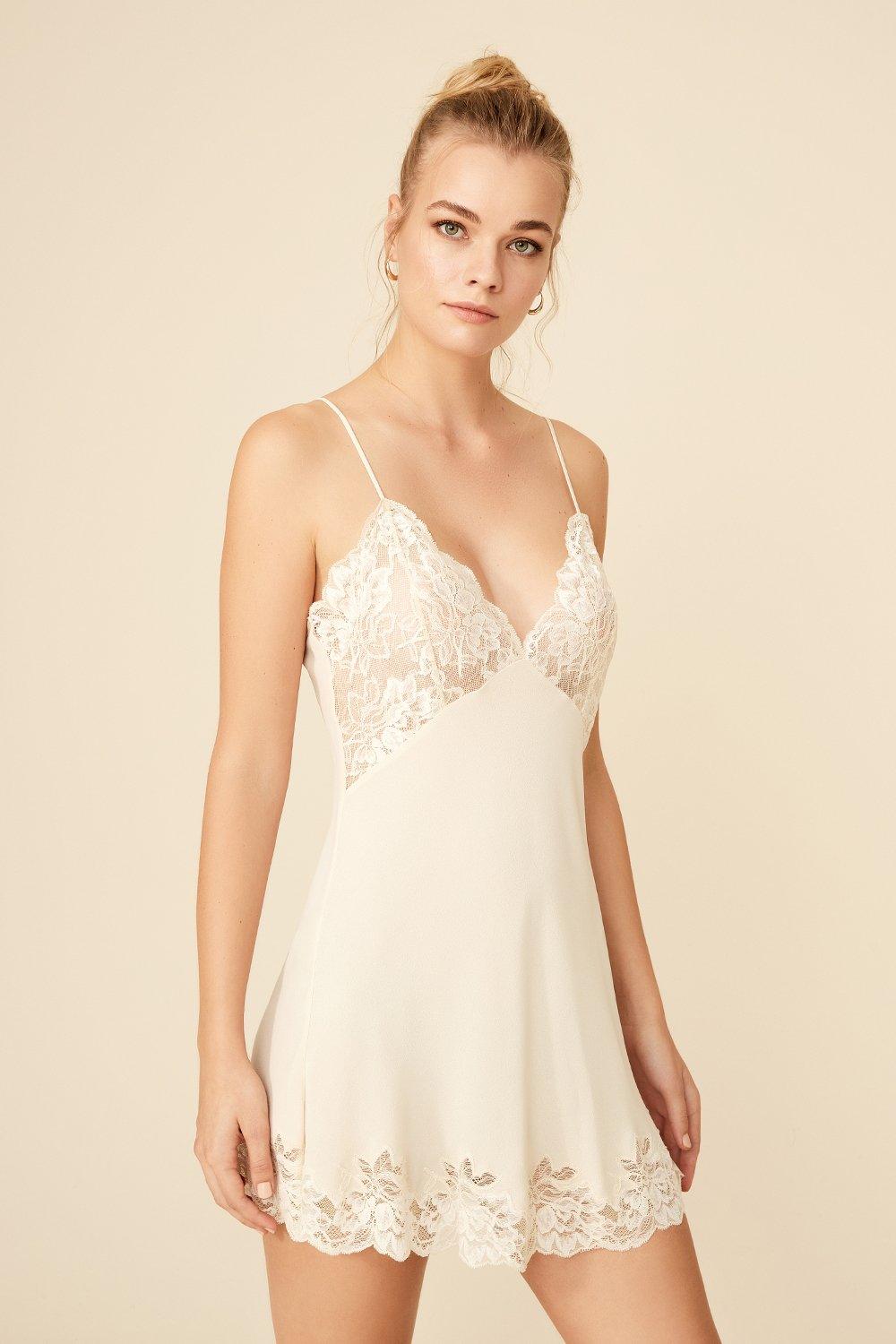 Lydia - Long Silk Chiffon Robe Set - Honey - Bocan