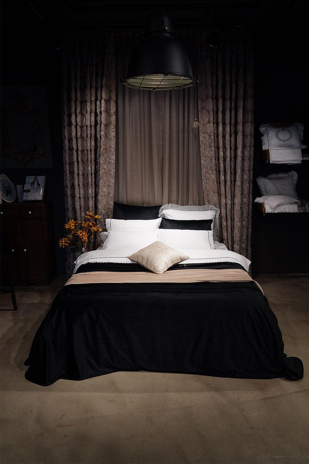 Organic Cotton Bedding Set Black - Virgo - Bocan