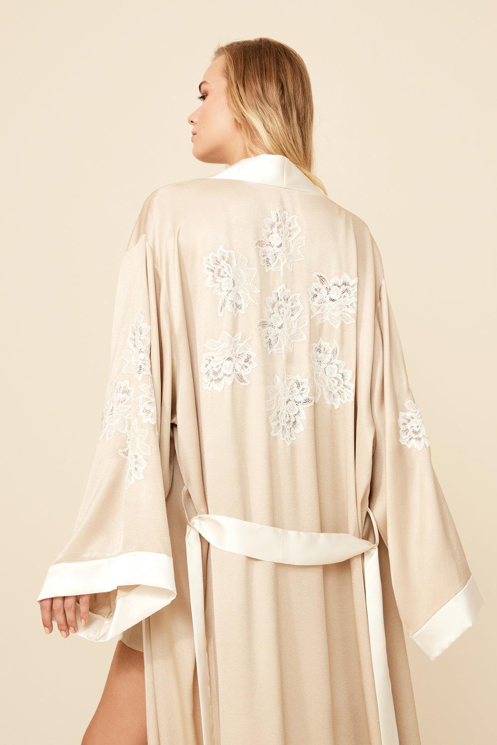 Orla - Sand Rayon Robe Set - Bocan