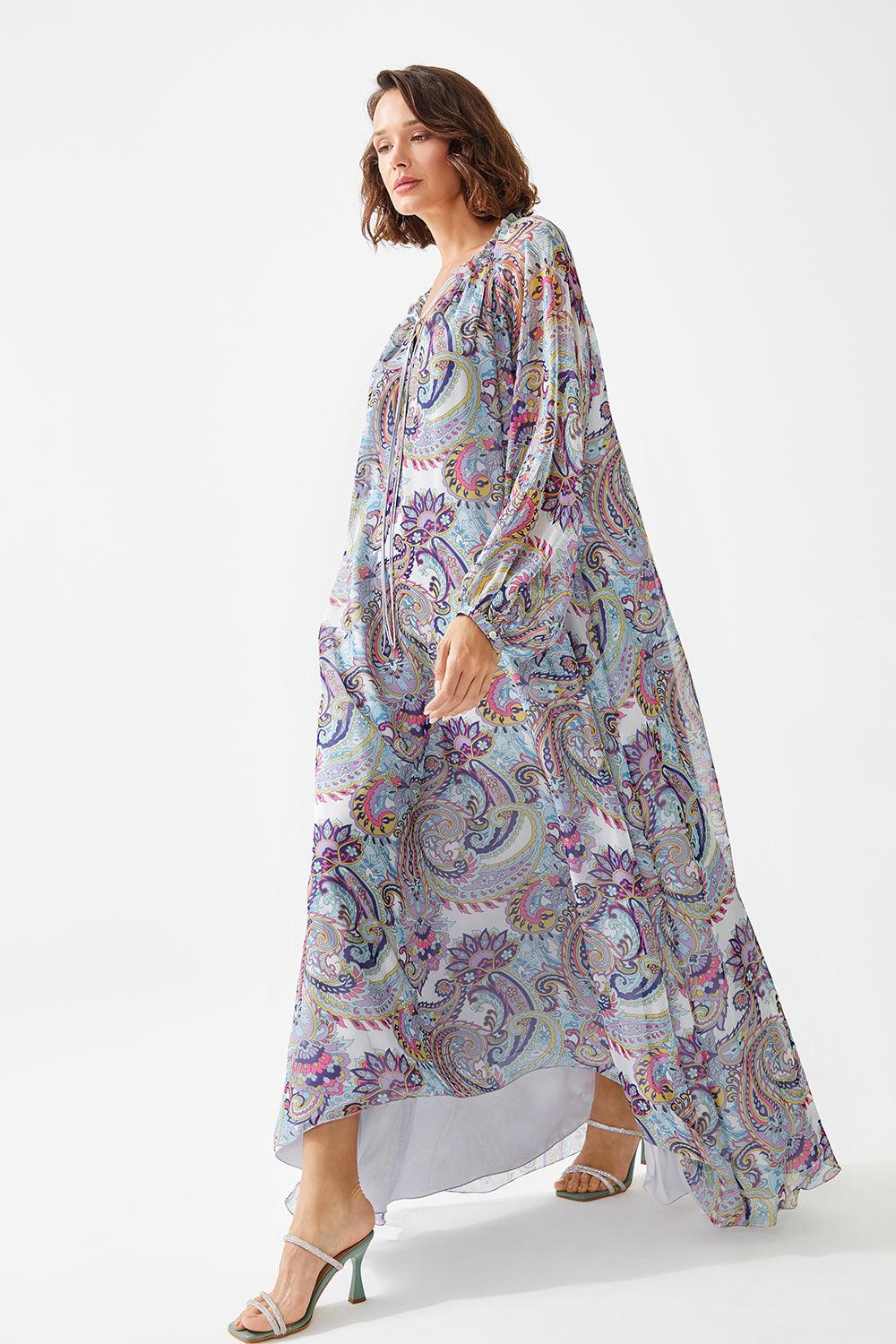 London times paisley print chiffon hot sale maxi dress