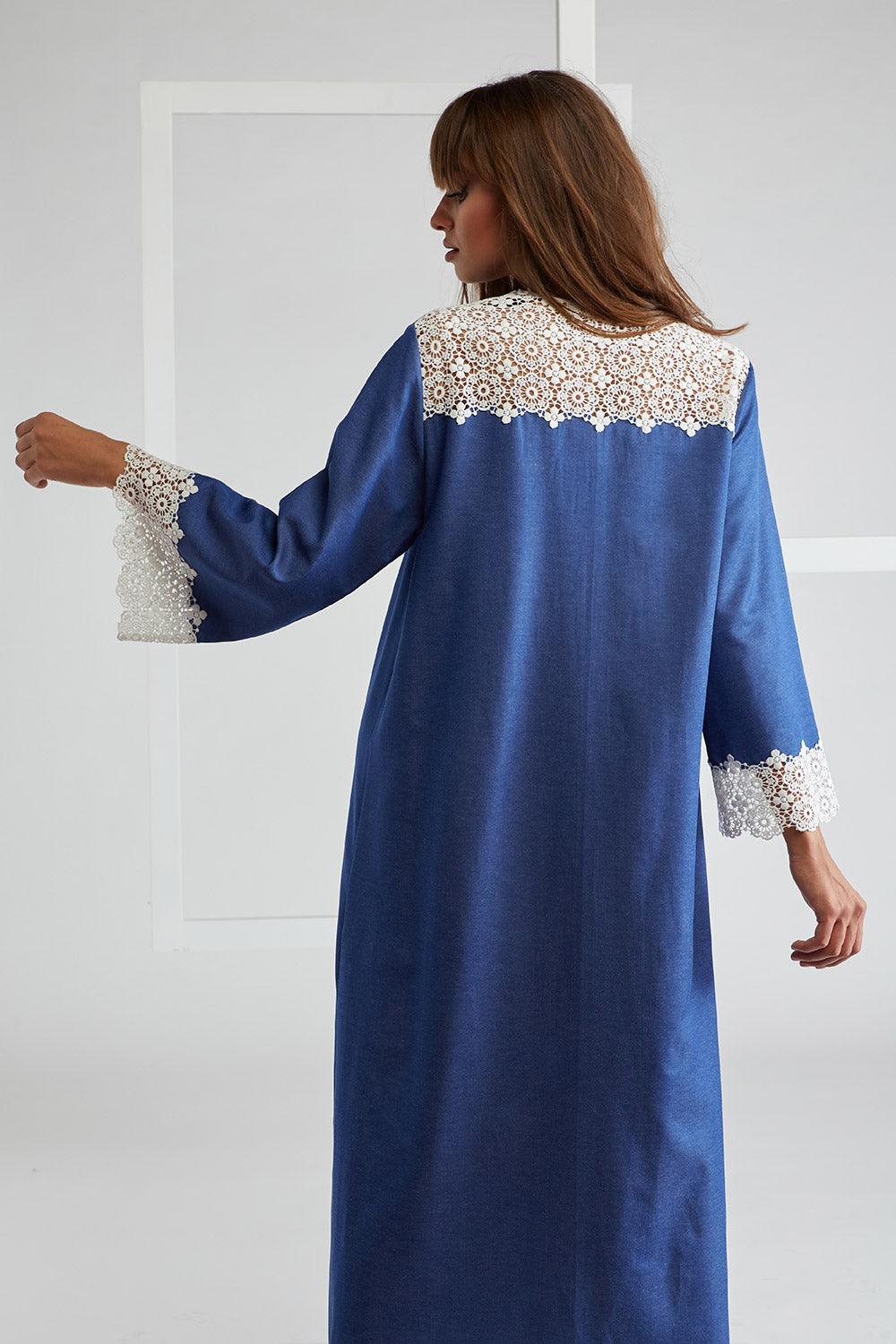 Poplin Dress Blue - Navy - Bocan